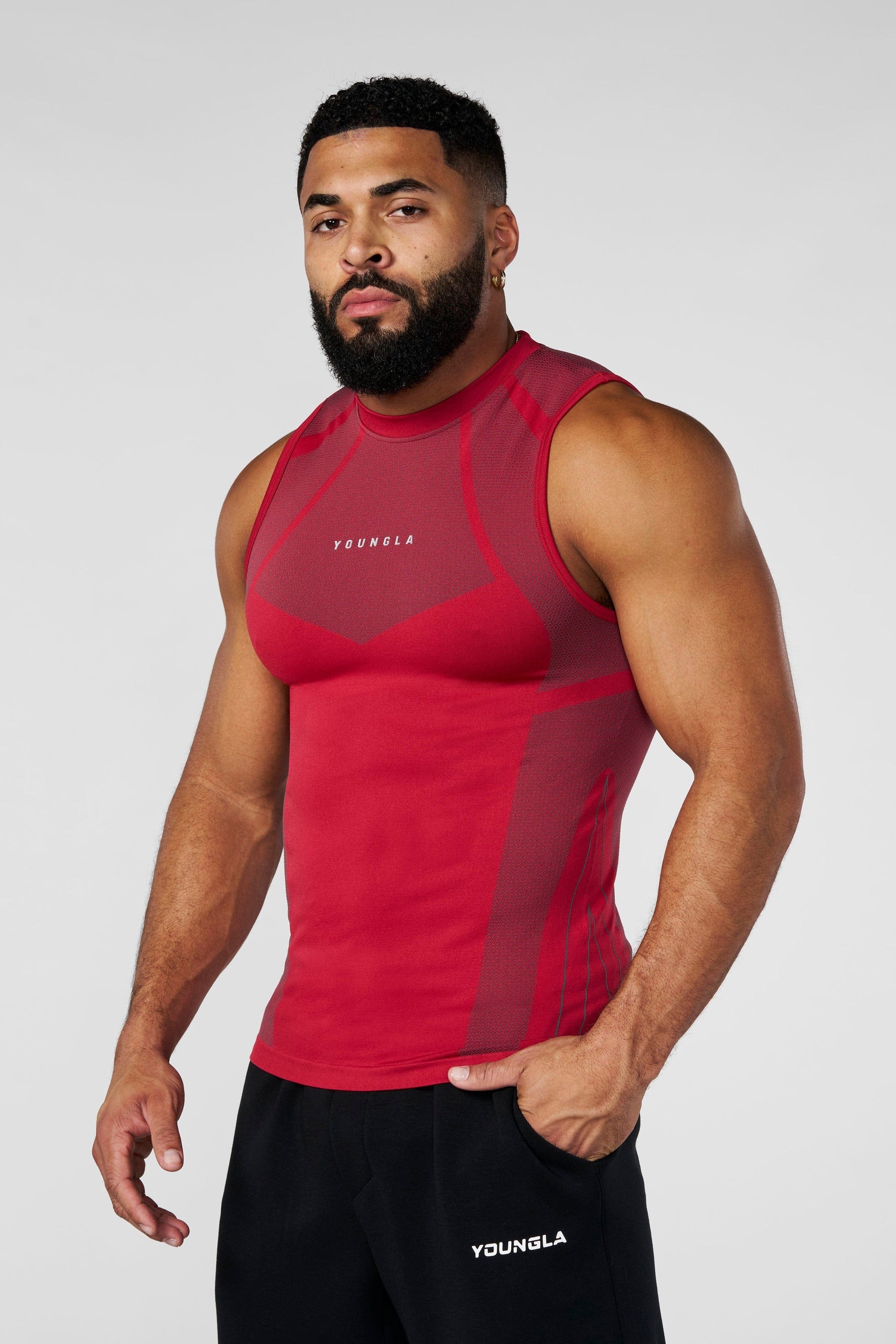 YoungLA 3052 - Apex Compression Cut-Offs 'Red'