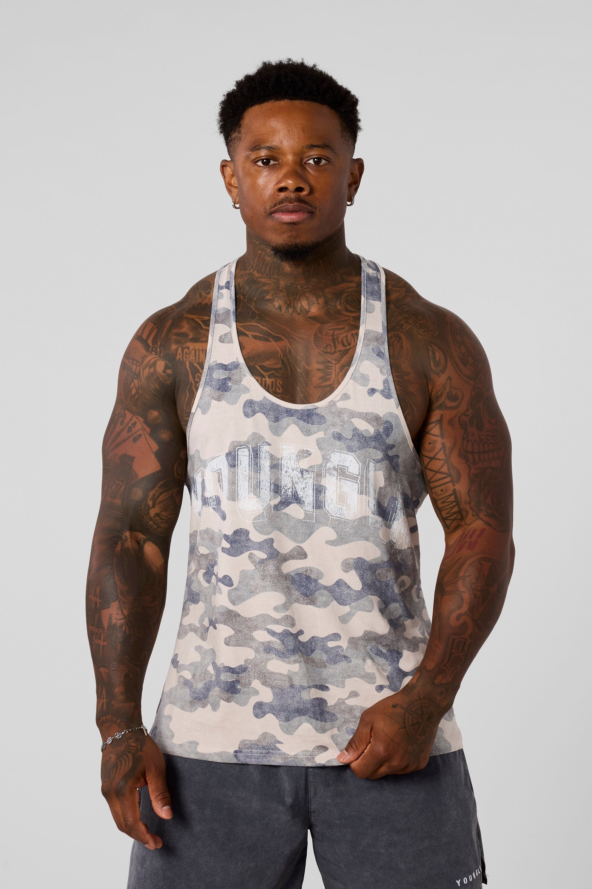 Young La 3066 - RunTech Camo Stringers 'Black Grey Tree Camo'