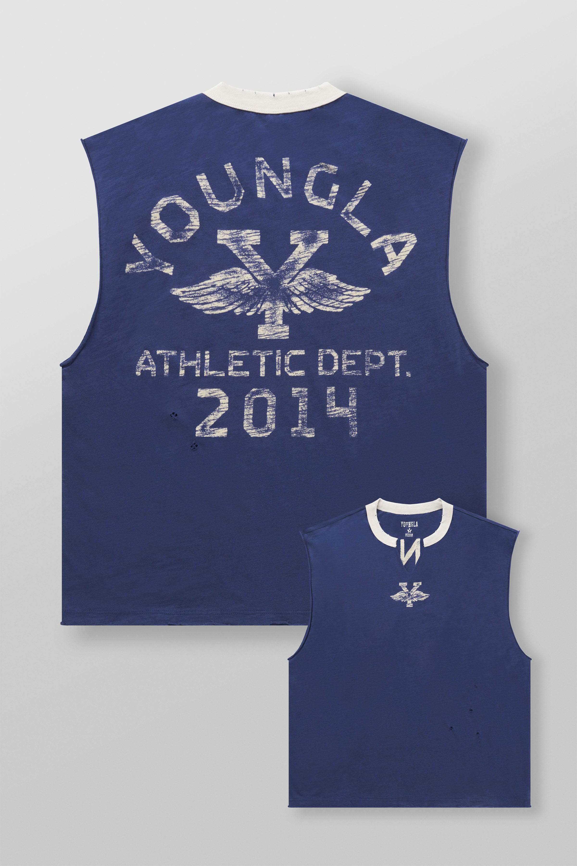 YoungLA 3087 - Golden Era Cut-Offs 'Navy Wash'