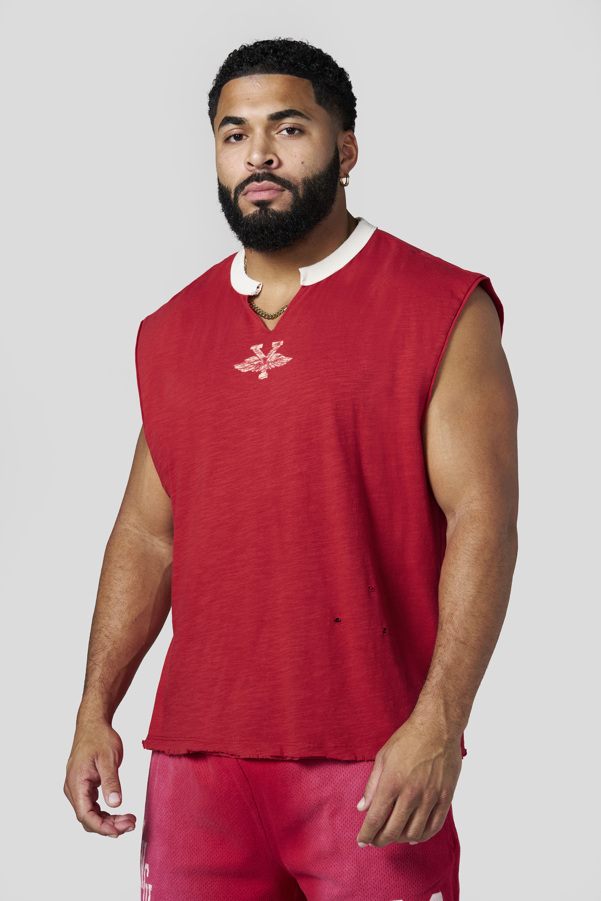 YoungLA 3087 - Golden Era Cut-Offs 'Red Wash'