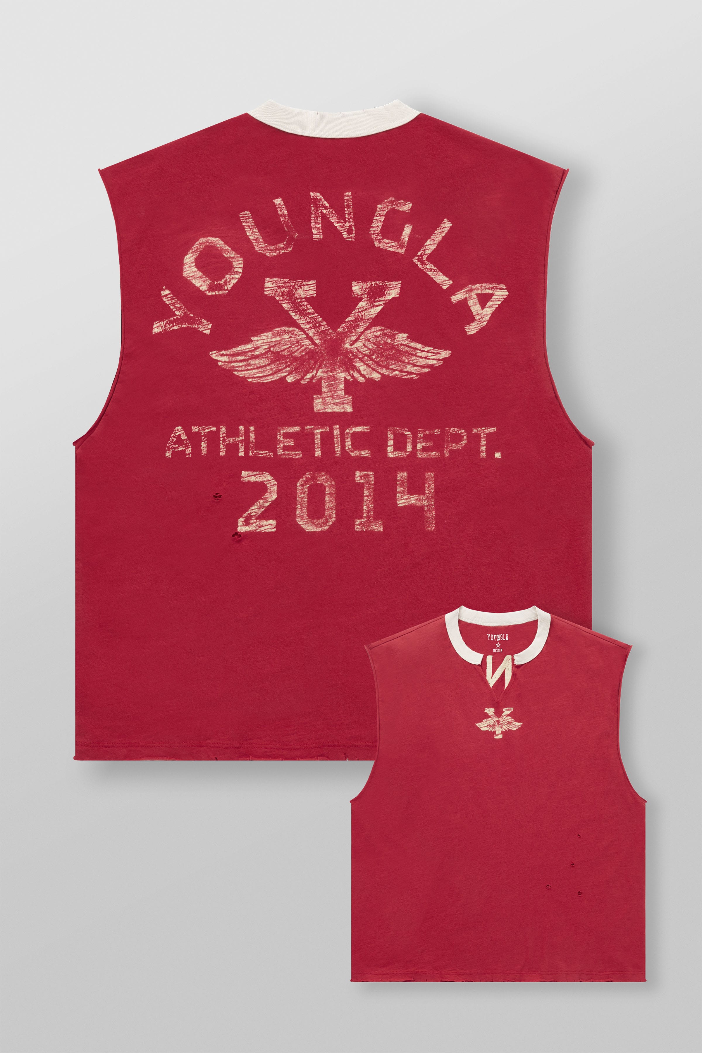 YoungLA 3087 - Golden Era Cut-Offs 'Red Wash'