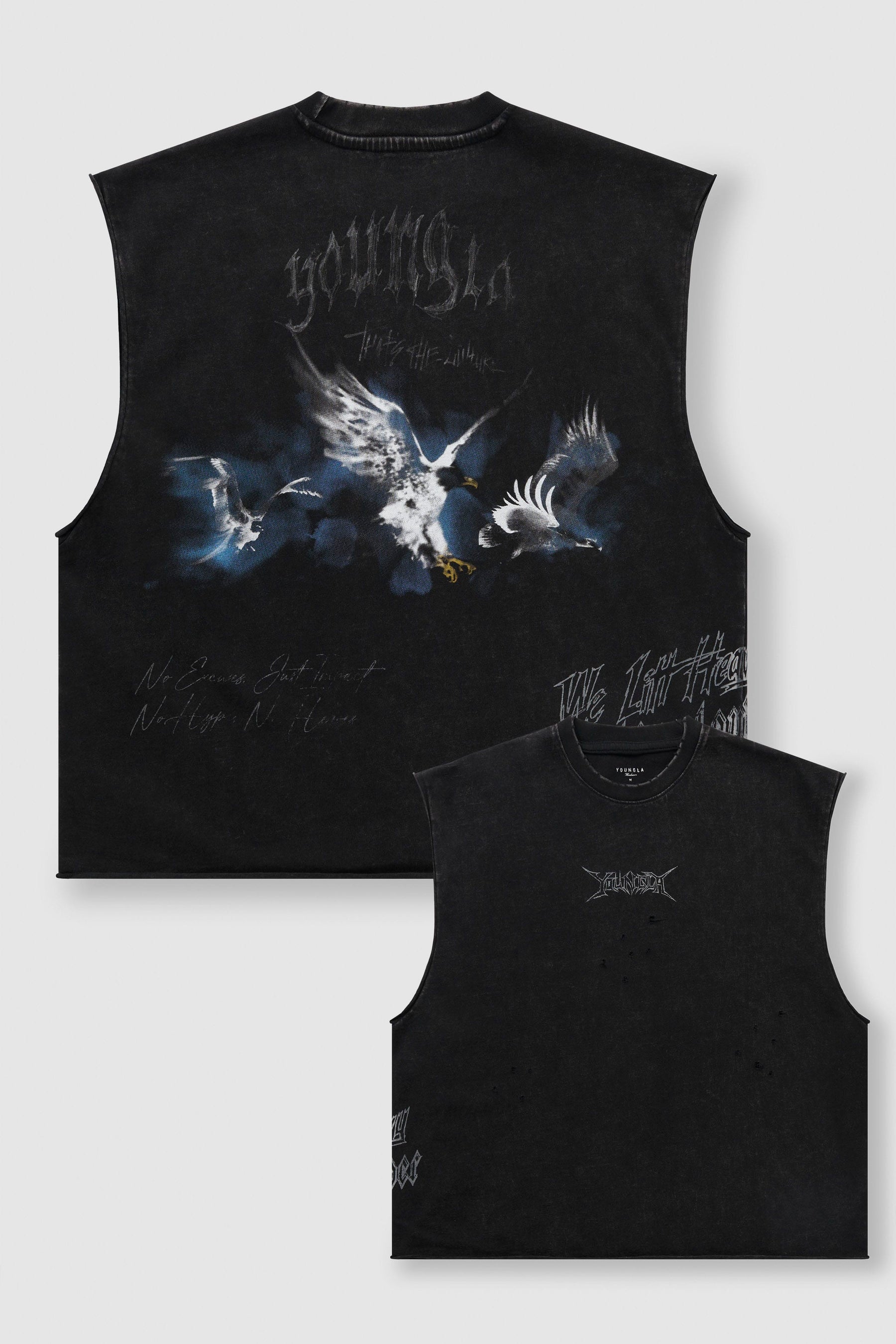 YoungLA 3096 - Eagle Cutoffs 'Black Wash'