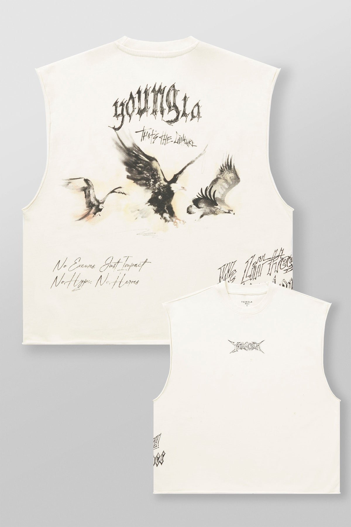 YoungLA 3096 - Eagle Cutoffs 'Off-White'