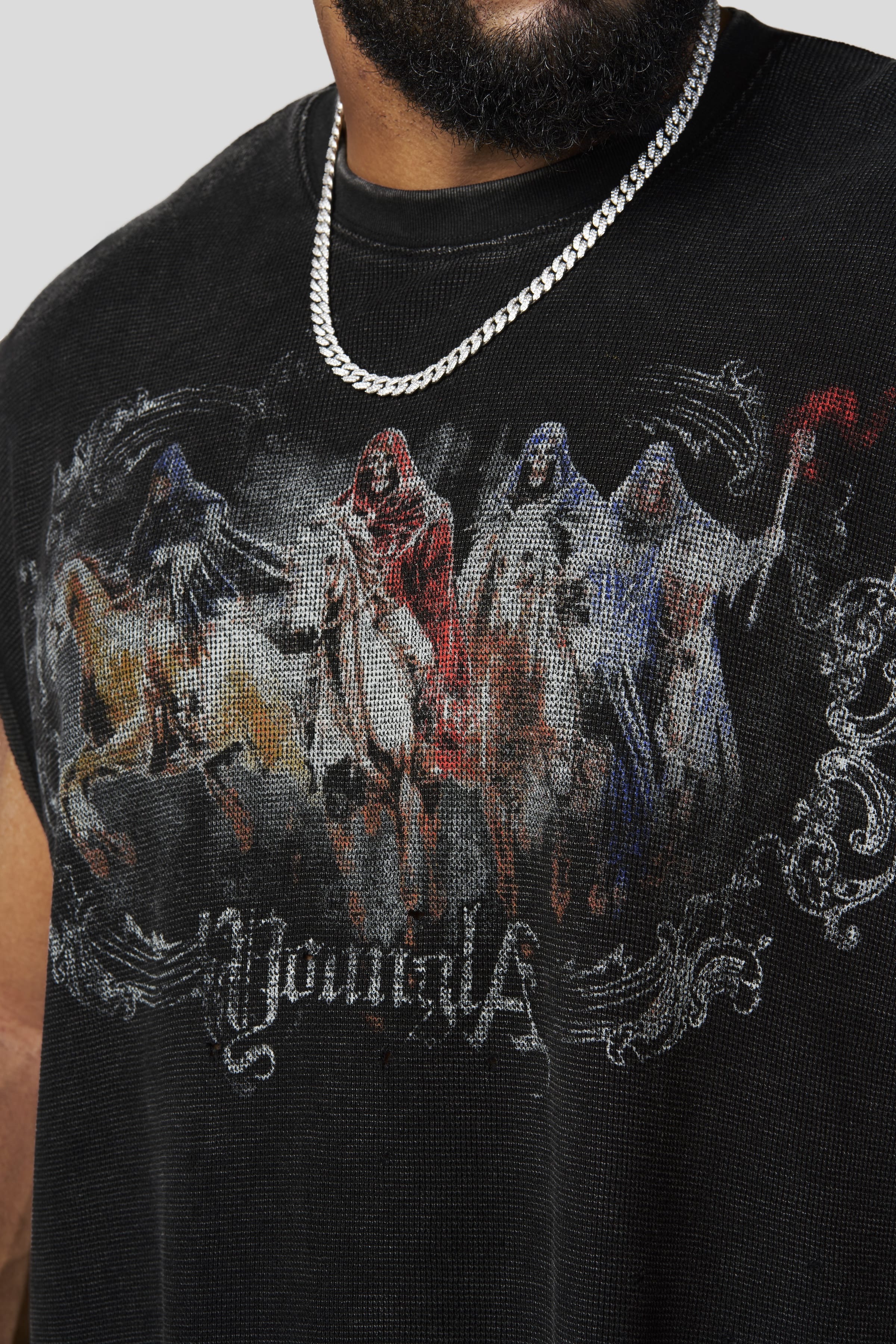 YoungLA 3097 - Knights Cut-Offs 'Black Wash'