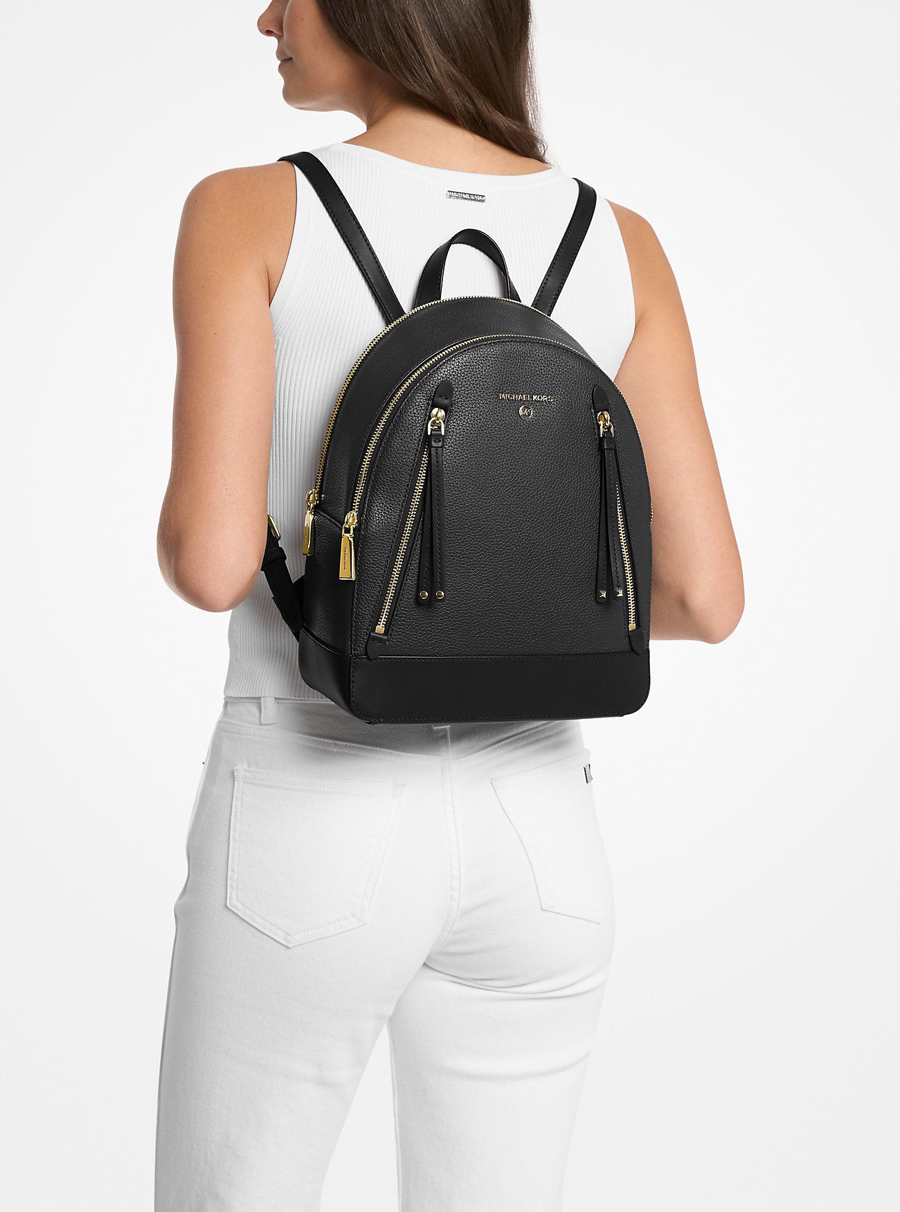 Brooklyn Medium Pebbled Leather Backpack