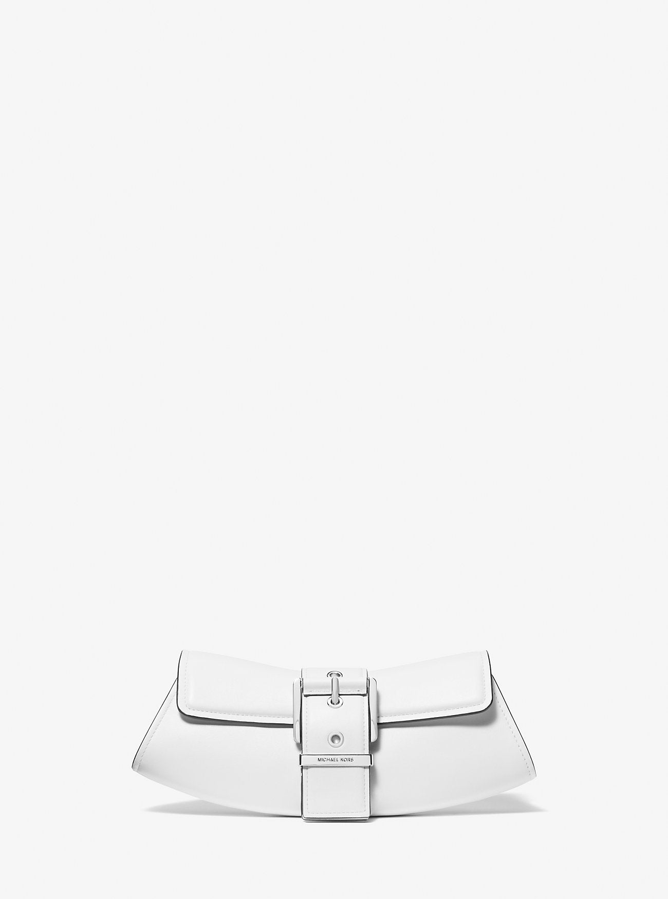 Colby Small Leather Convertible Clutch OPTIC WHITE