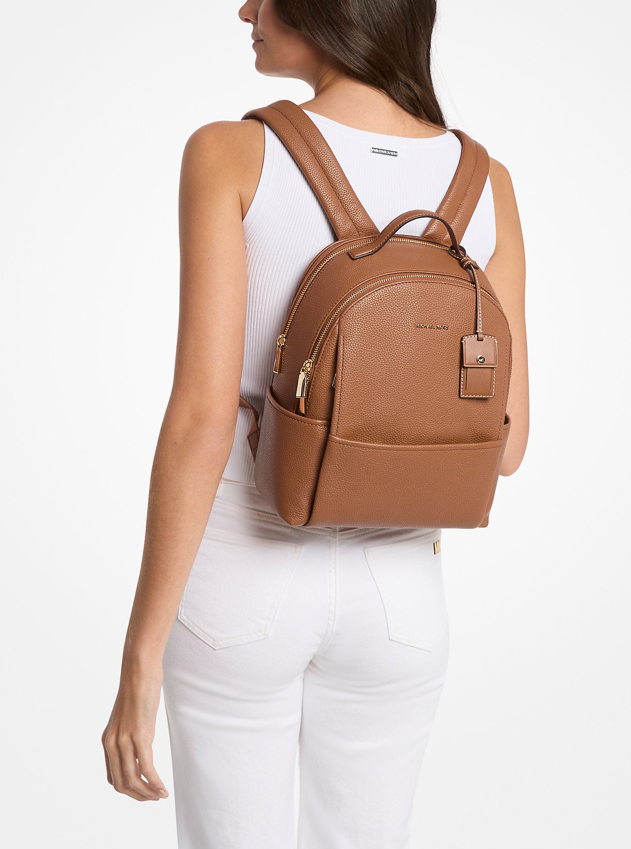 Sable Medium Pebbled Leather Backpack