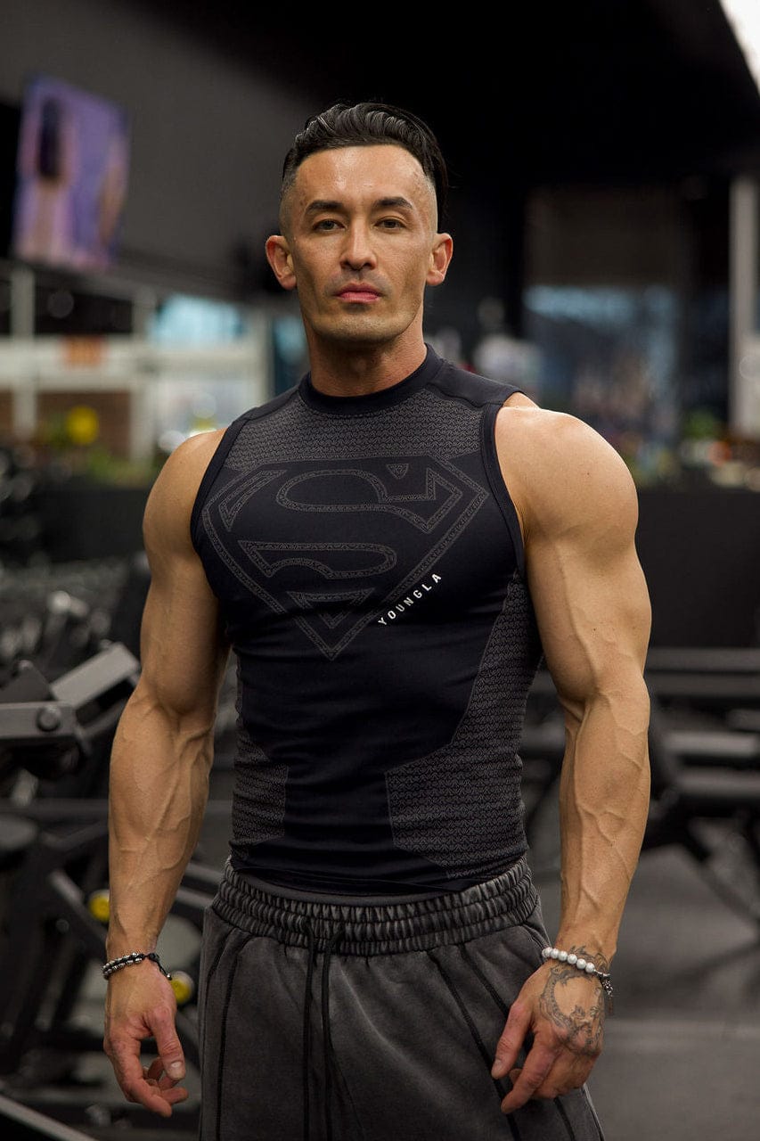 YoungLA 3047 - Superman Compression Tanks 'Black'