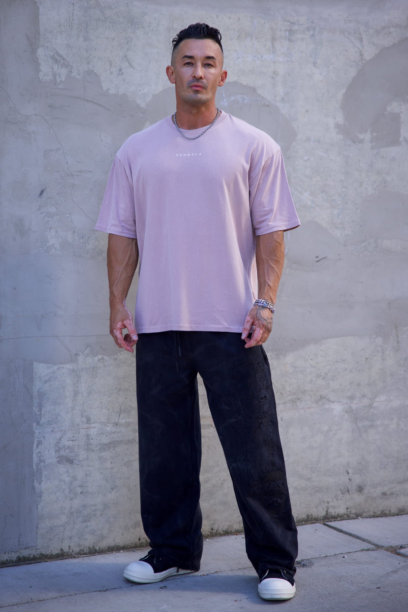 YoungLA 4034 - Japanese Cotton Tees 'Dusty Pink'
