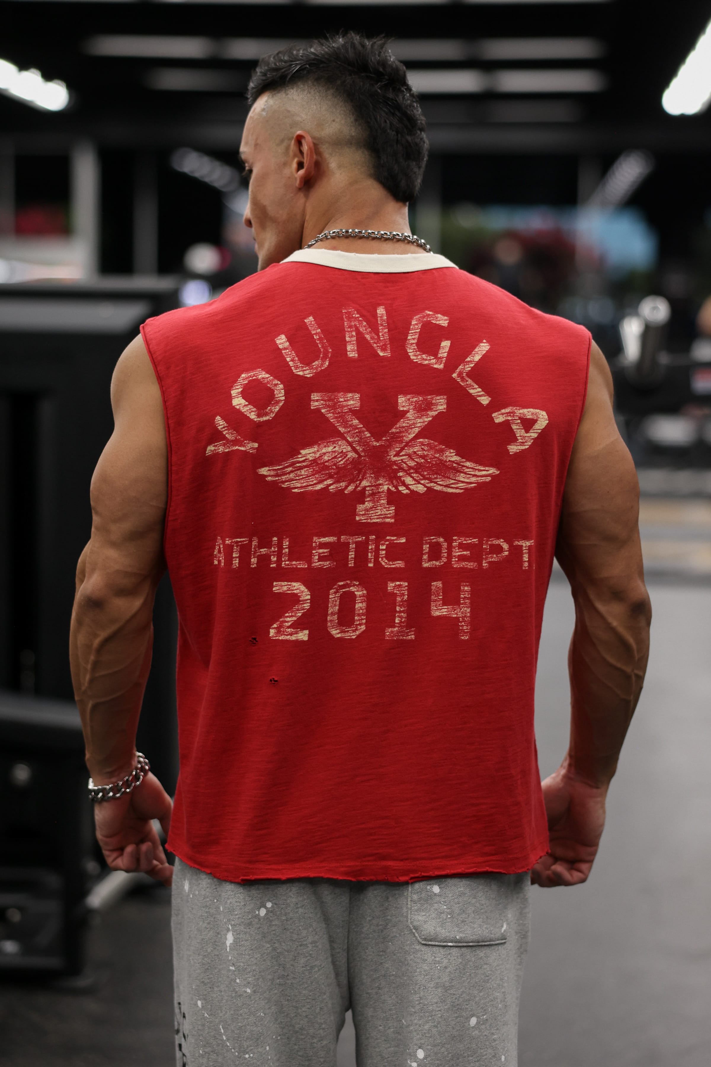 YoungLA 3087 - Golden Era Cut-Offs 'Red Wash'