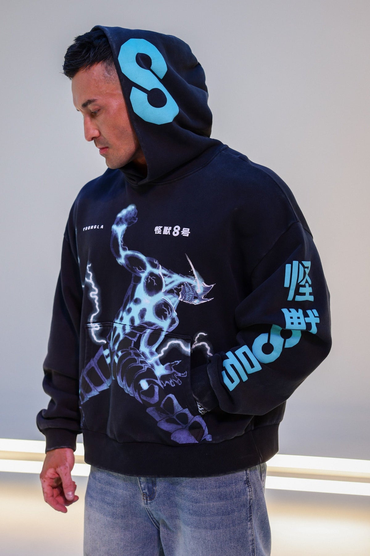 YoungLA 5015 - Kaiju No. 8 Graphic Hoodies 'Kaiju Armor'