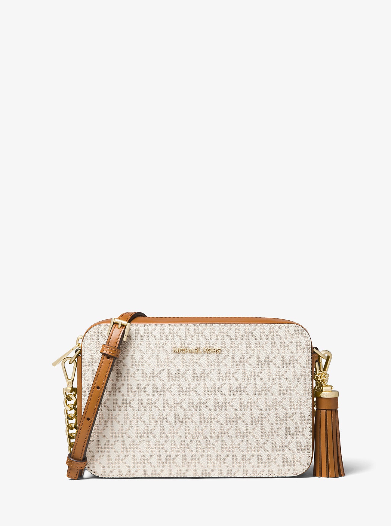 Ginny Medium Logo Crossbody Bag VANILLA