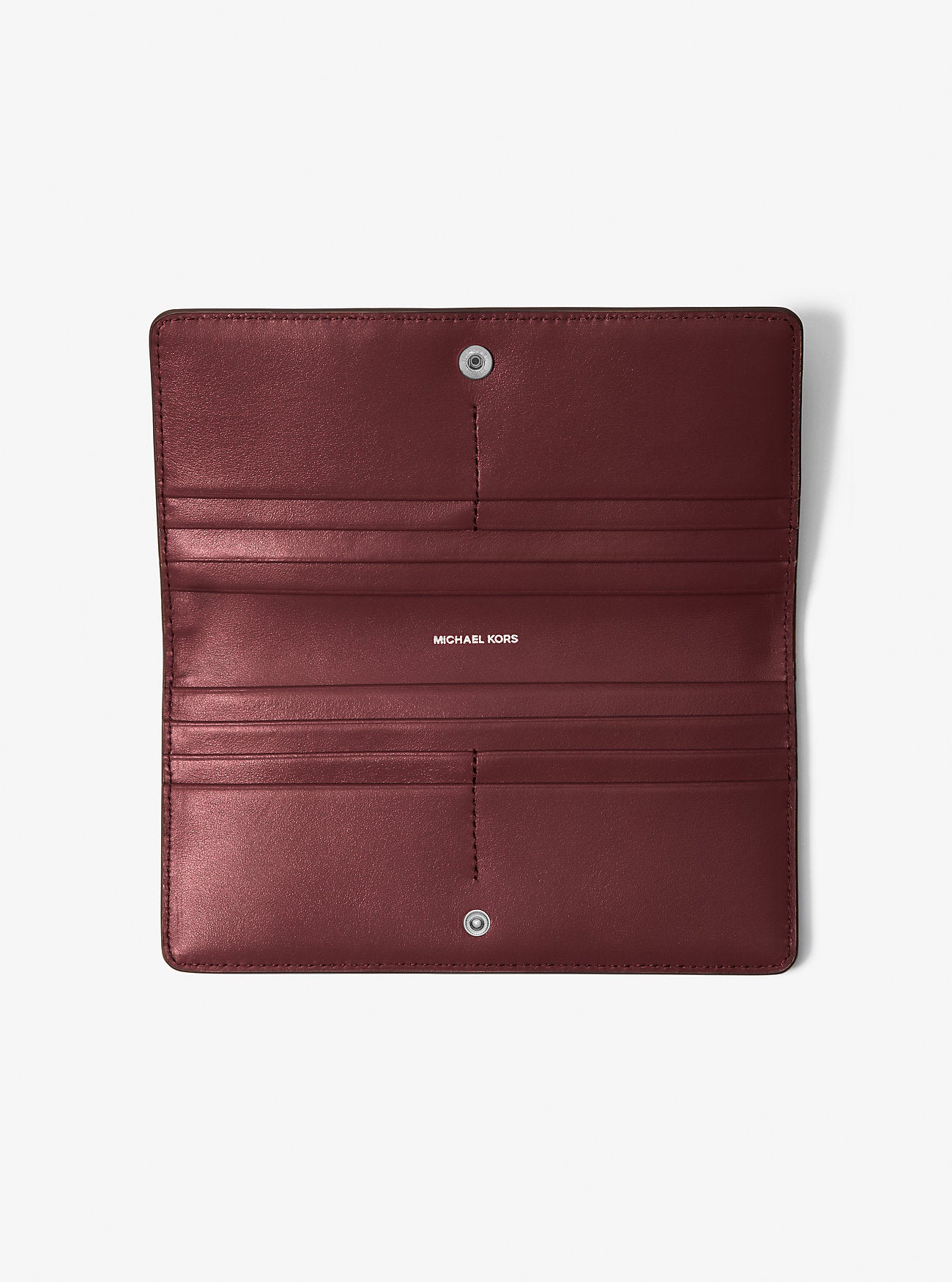 Bryant Large Pebbled Leather Snap-Front Wallet OXBLOOD