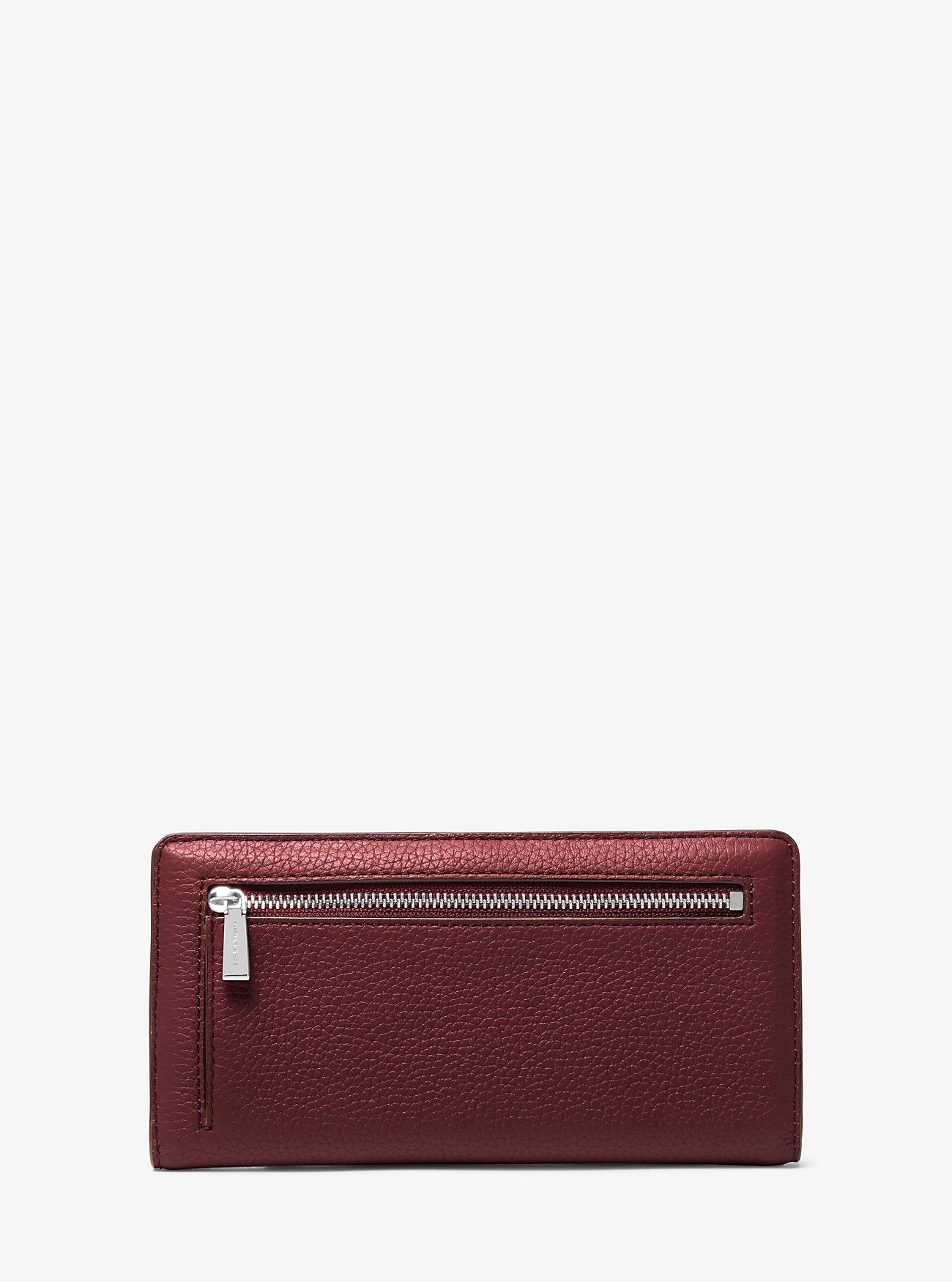 Bryant Large Pebbled Leather Snap-Front Wallet OXBLOOD