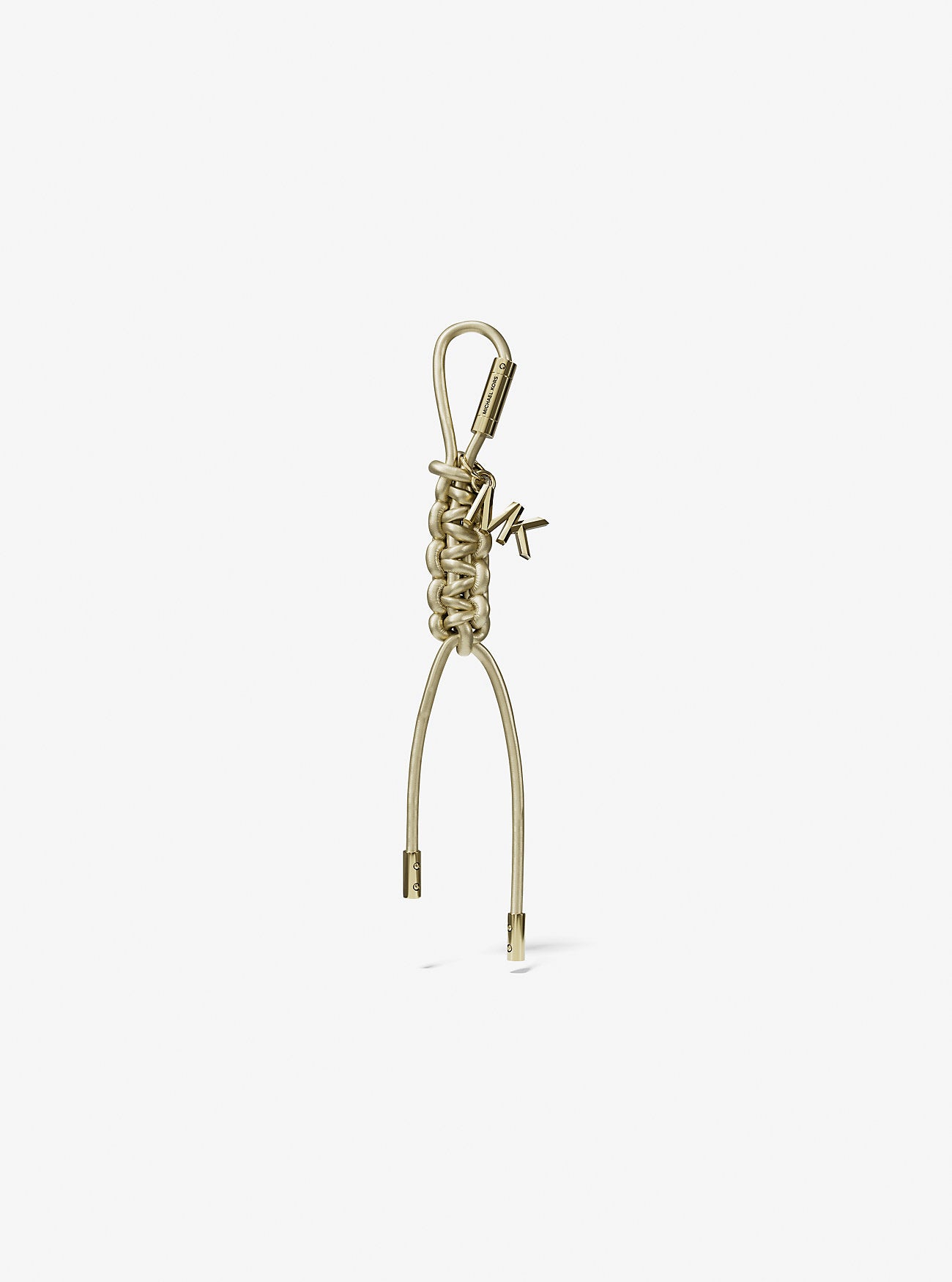 Gold-Tone and Metallic Braided Cord Bag Charm PALE GOLD