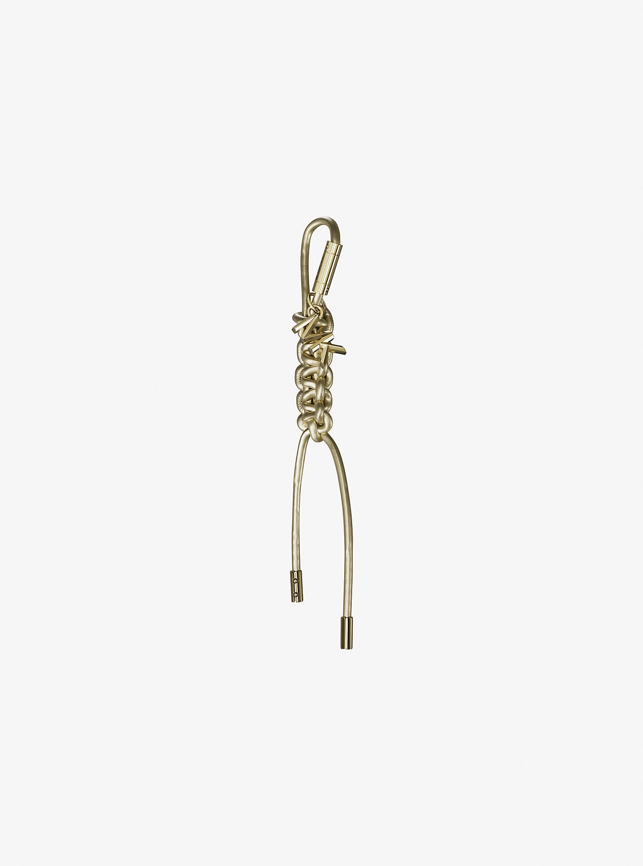 Gold-Tone and Metallic Braided Cord Bag Charm PALE GOLD