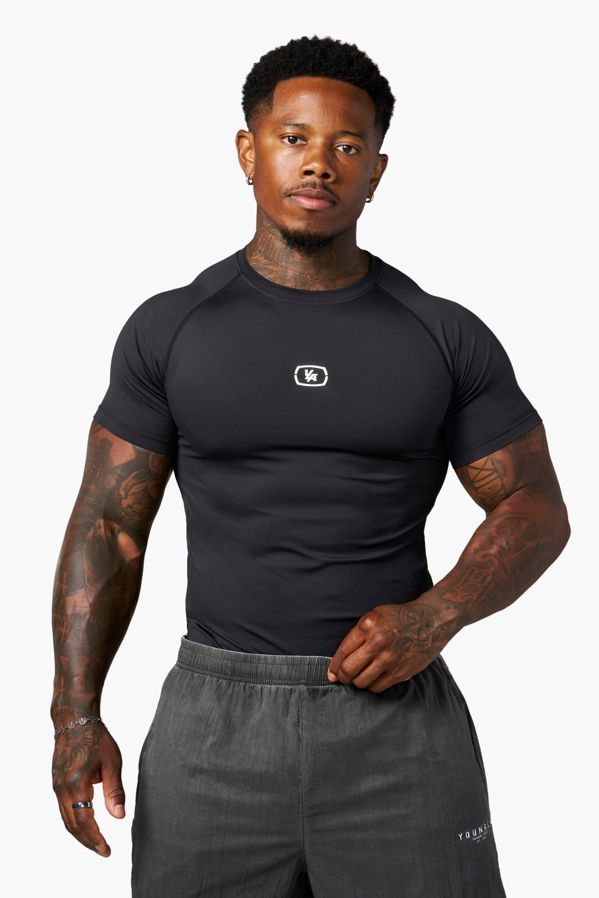 YoungLA 4046 - Form Compression Tees 'Black'