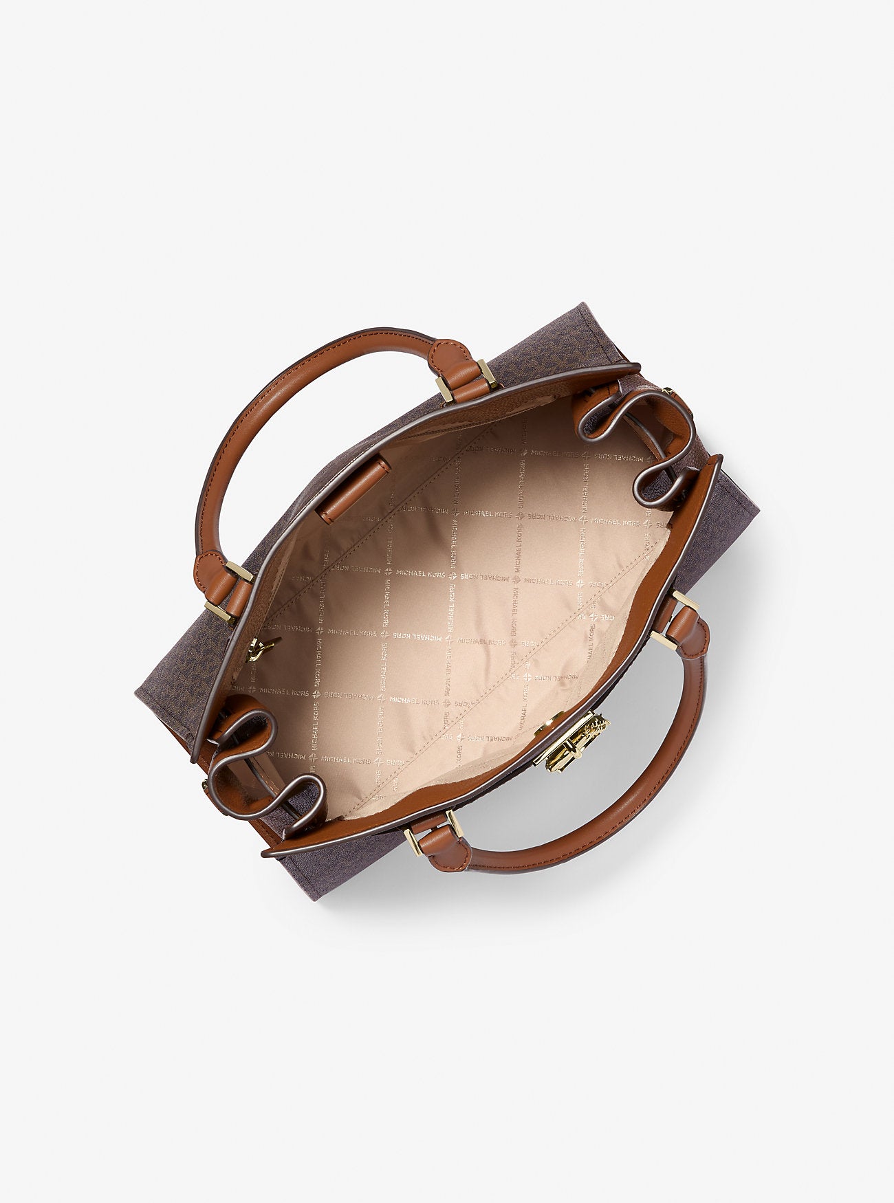 Hamilton Medium Logo Satchel BROWN