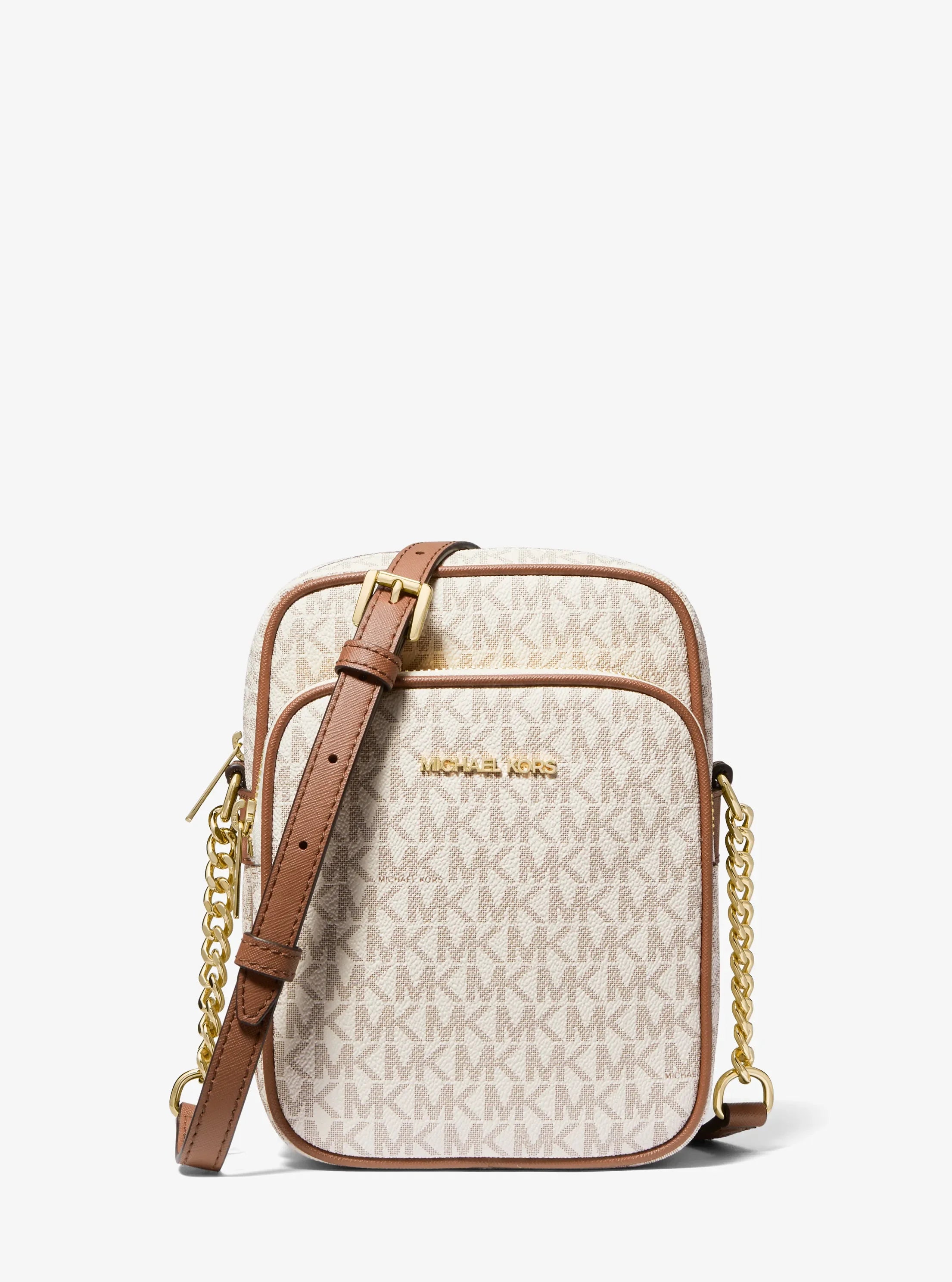 Michael Kors Jet Set Travel Medium Logo Crossbody Bag 'Vanilla'
