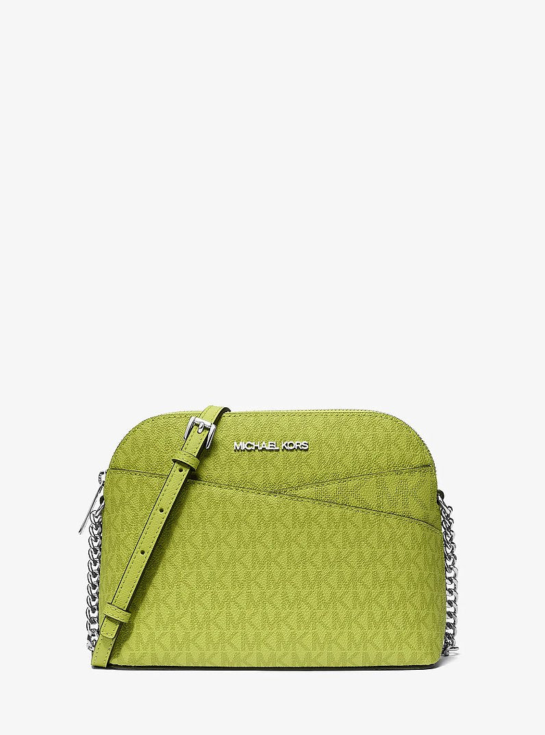 Michael Kors Jet Set Travel Medium Logo Dome Crossbody Bag 'Lime'