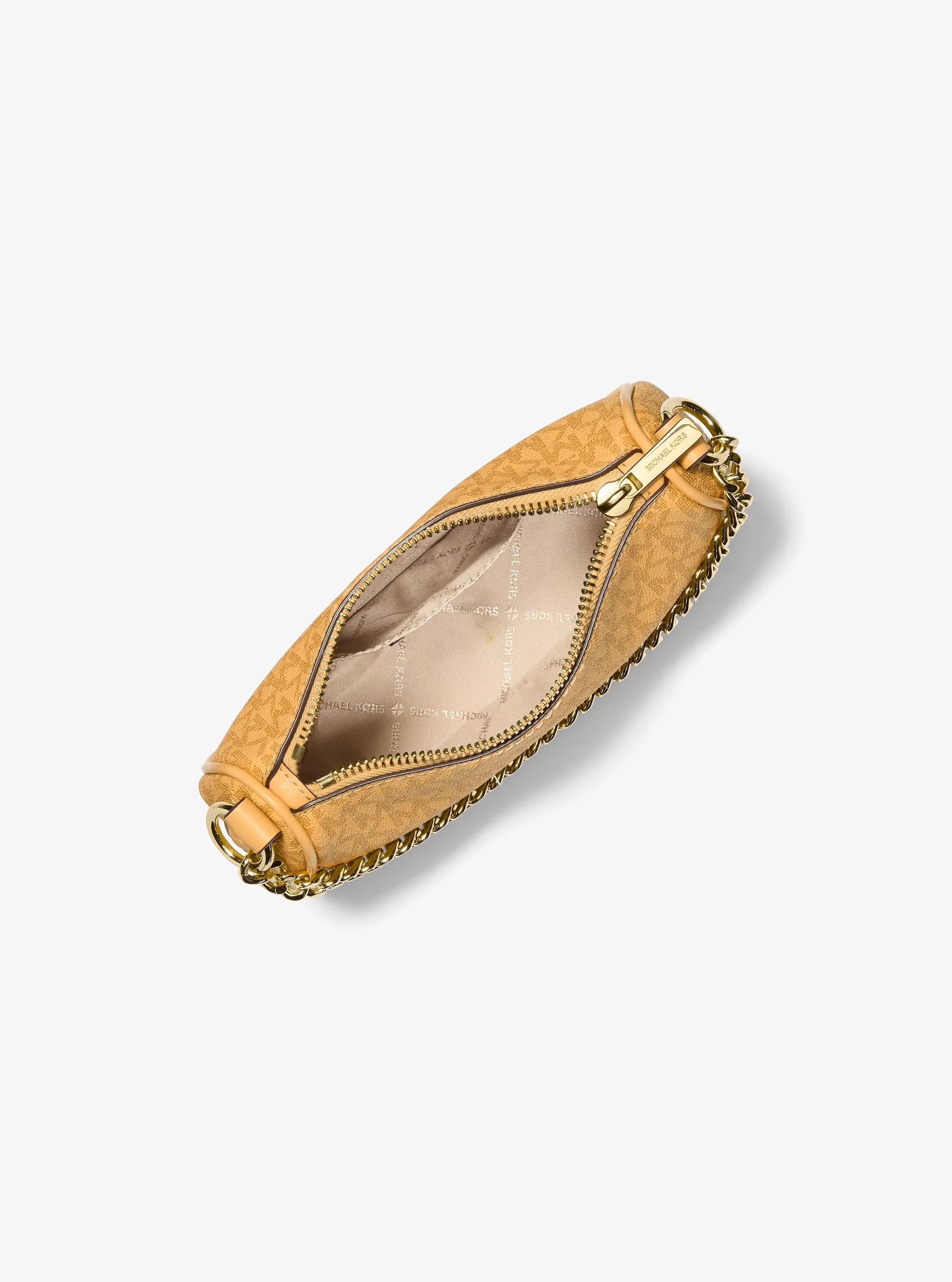 Michael Kors Carmela Small Signature Logo Convertible Crossbody Bag 'Honeywheat'