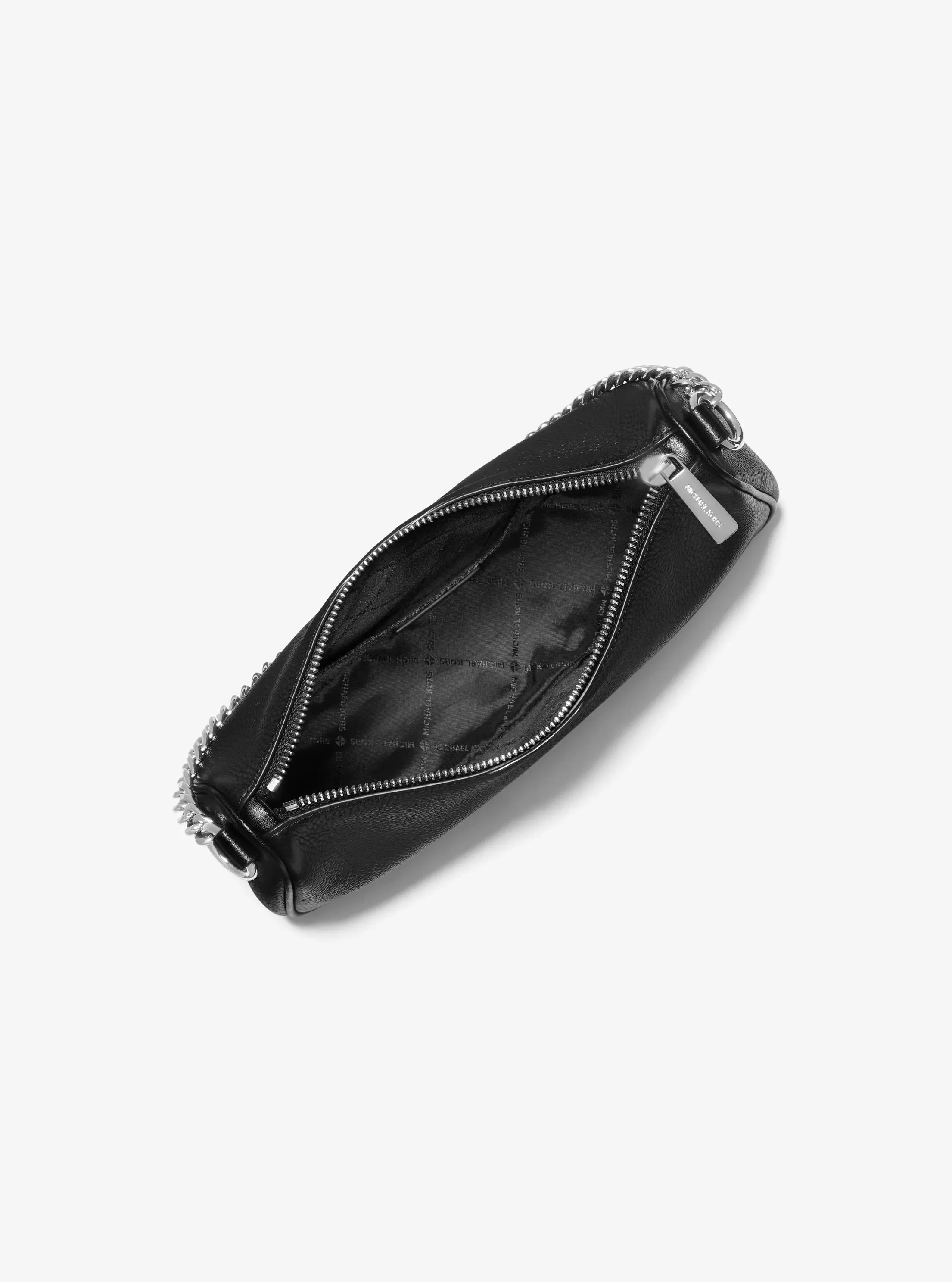 Michael Kors Carmela Medium Pebbled Leather Crossbody Bag 'Black'