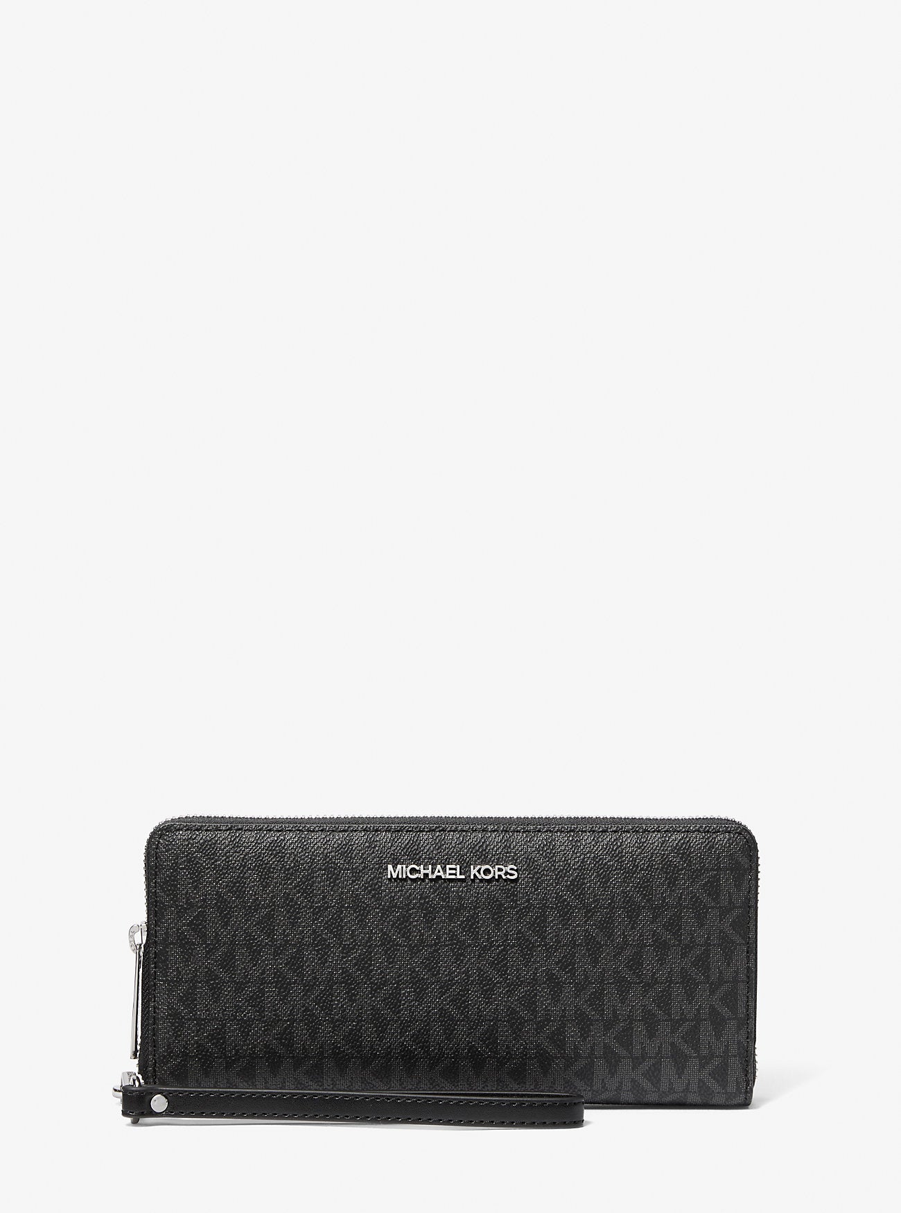 Jet Set Travel Large Signature Logo Continental Wallet BLACK