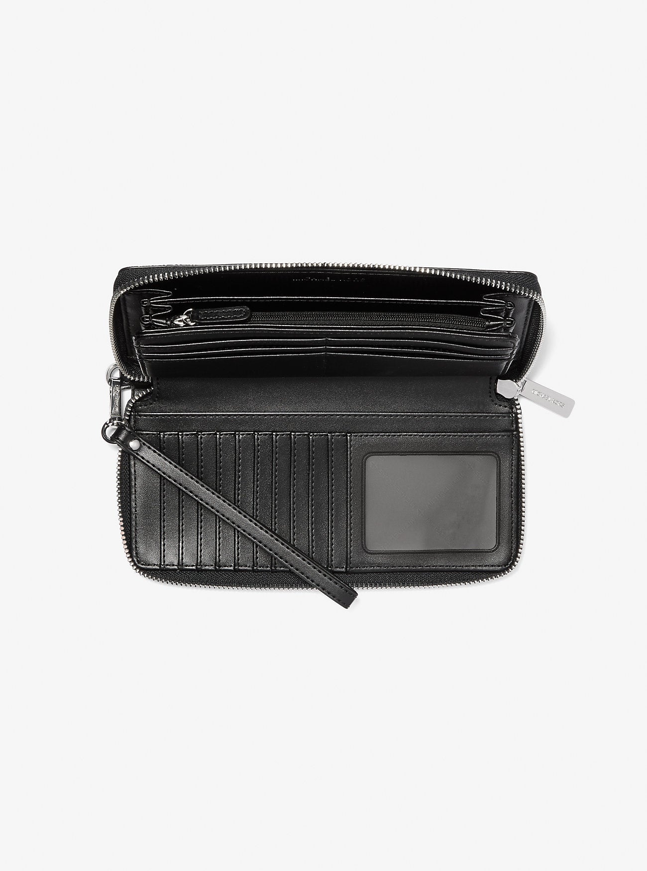 Jet Set Travel Large Signature Logo Continental Wallet BLACK