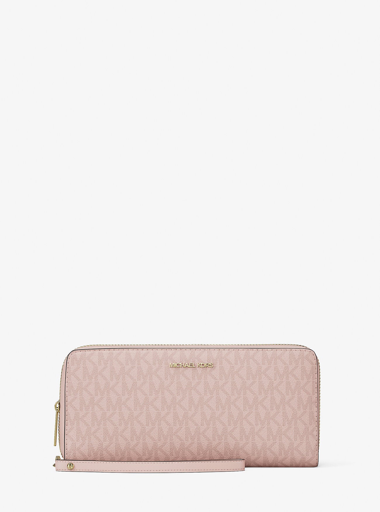 Jet Set Travel Large Signature Logo Continental Wristlet POWDER BLUSH