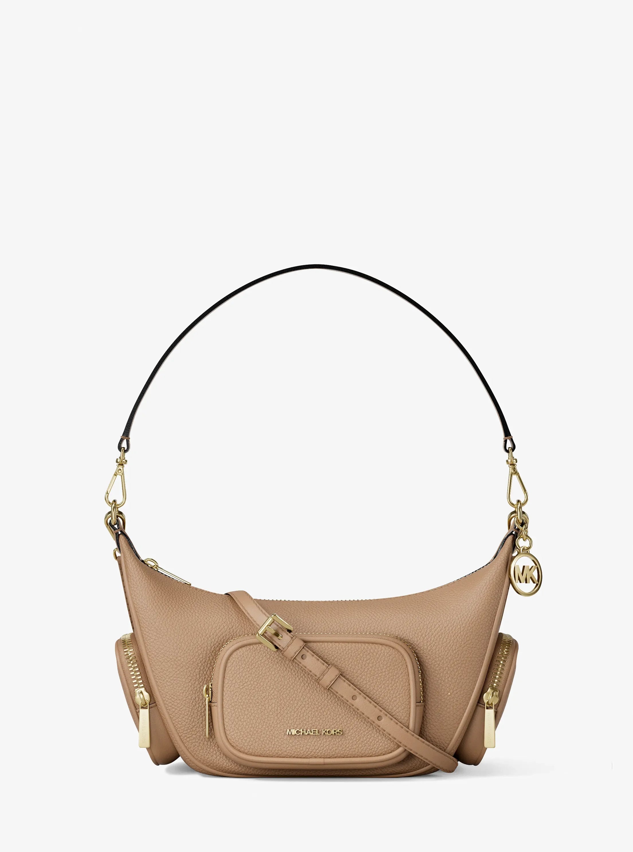 Michael Kors Merritt Small Pebbled Leather Crossbody Bag 'Camel'