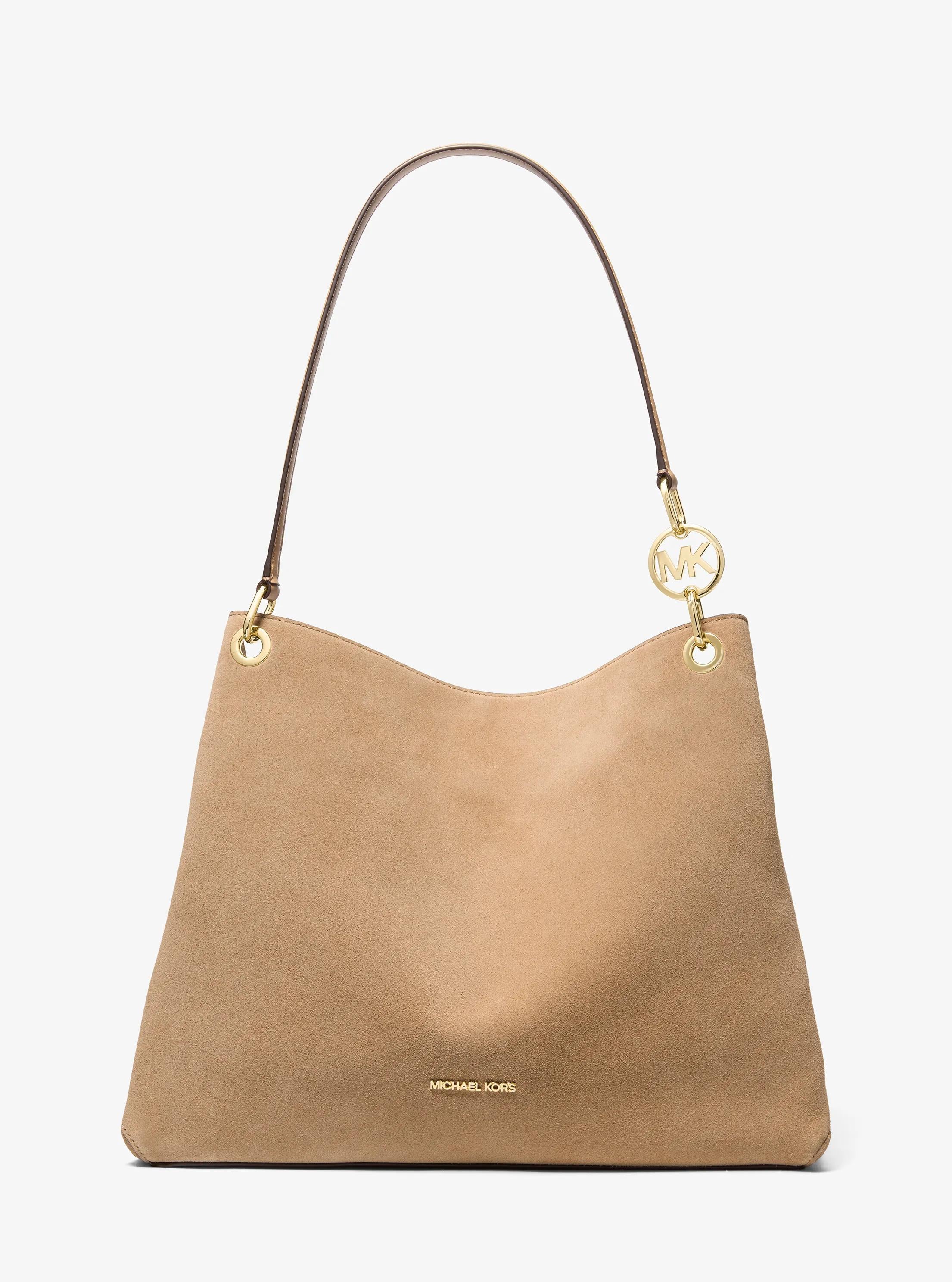 Michael Kors Christina Medium Suede Messenger Bag 'Camel'