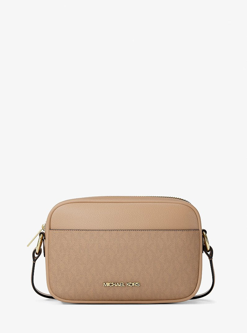 Michael Kors Jet Set Small Signature Logo Camera Crossbody Bag 'Camel'