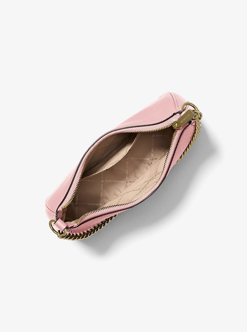 Michael Kors Jet Set Large Pebbled Leather Convertible Crossbody Bag 'Powder Blush'