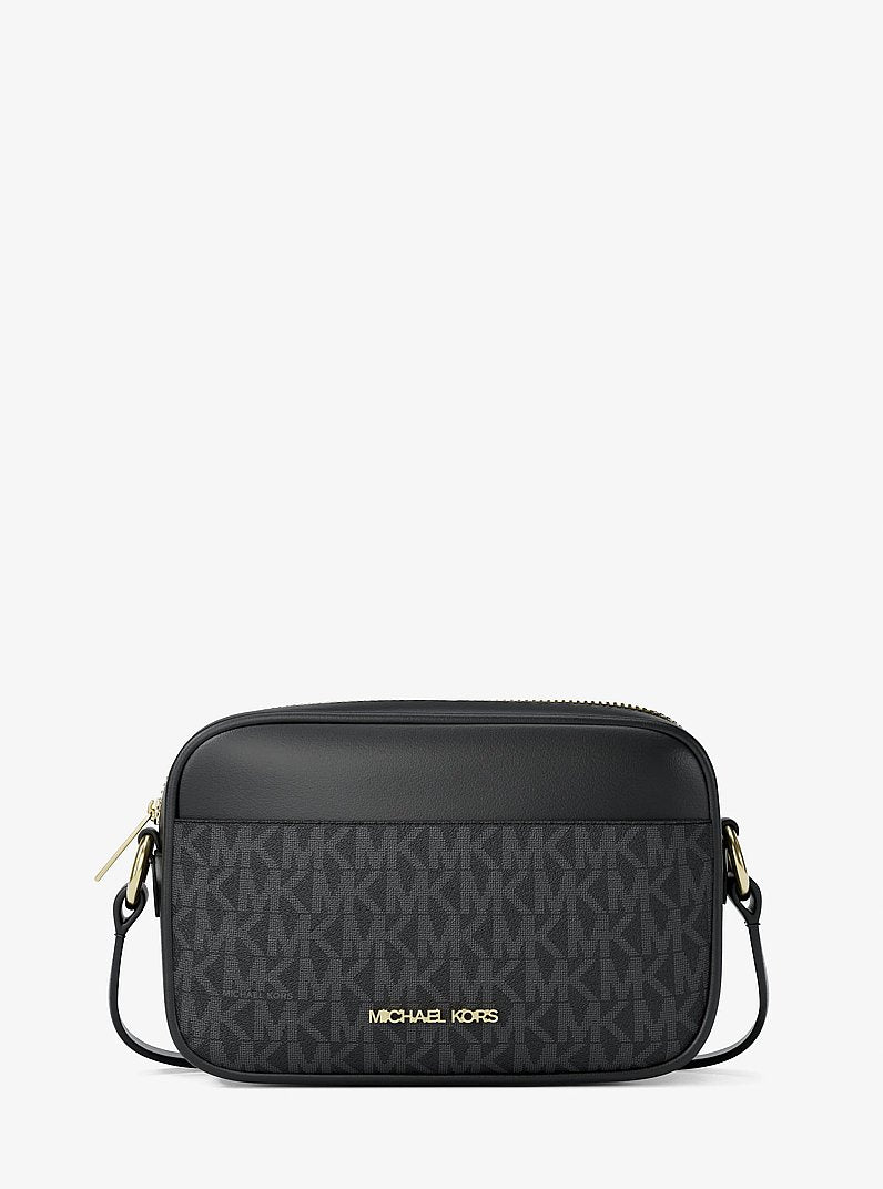 Michael Kors Jet Set Small Signature Logo Camera Crossbody Bag 'Black'