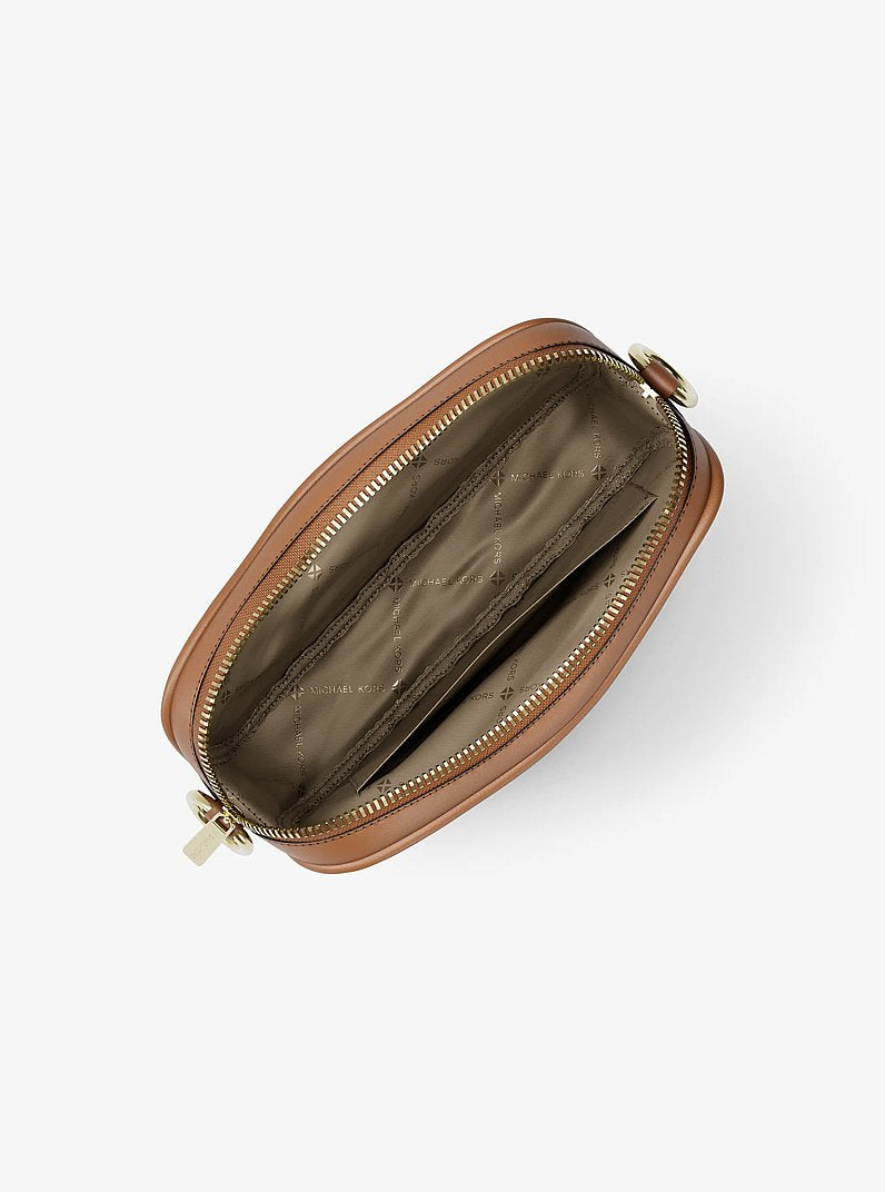 Michael Kors Jet Set Small Signature Logo Camera Crossbody Bag 'Brown'