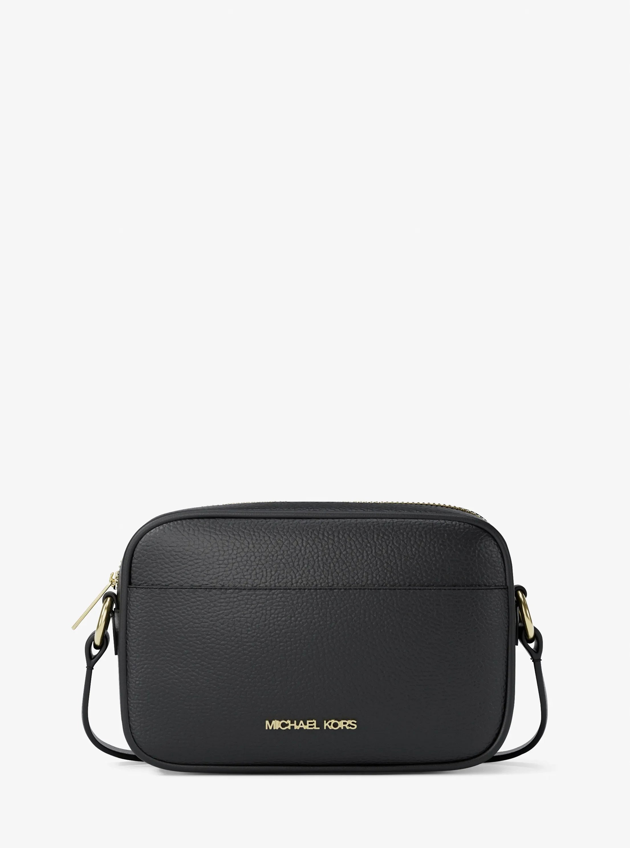 Michael Kors Jet Set Small Pebbled Leather Camera Crossbody Bag 'Black'