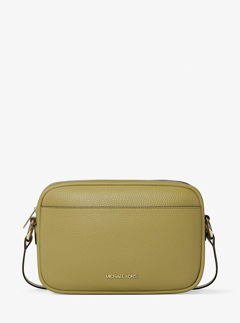 Michael Kors Jet Set Large Pebbled Leather Camera Crossbody Bag 'Oregano'
