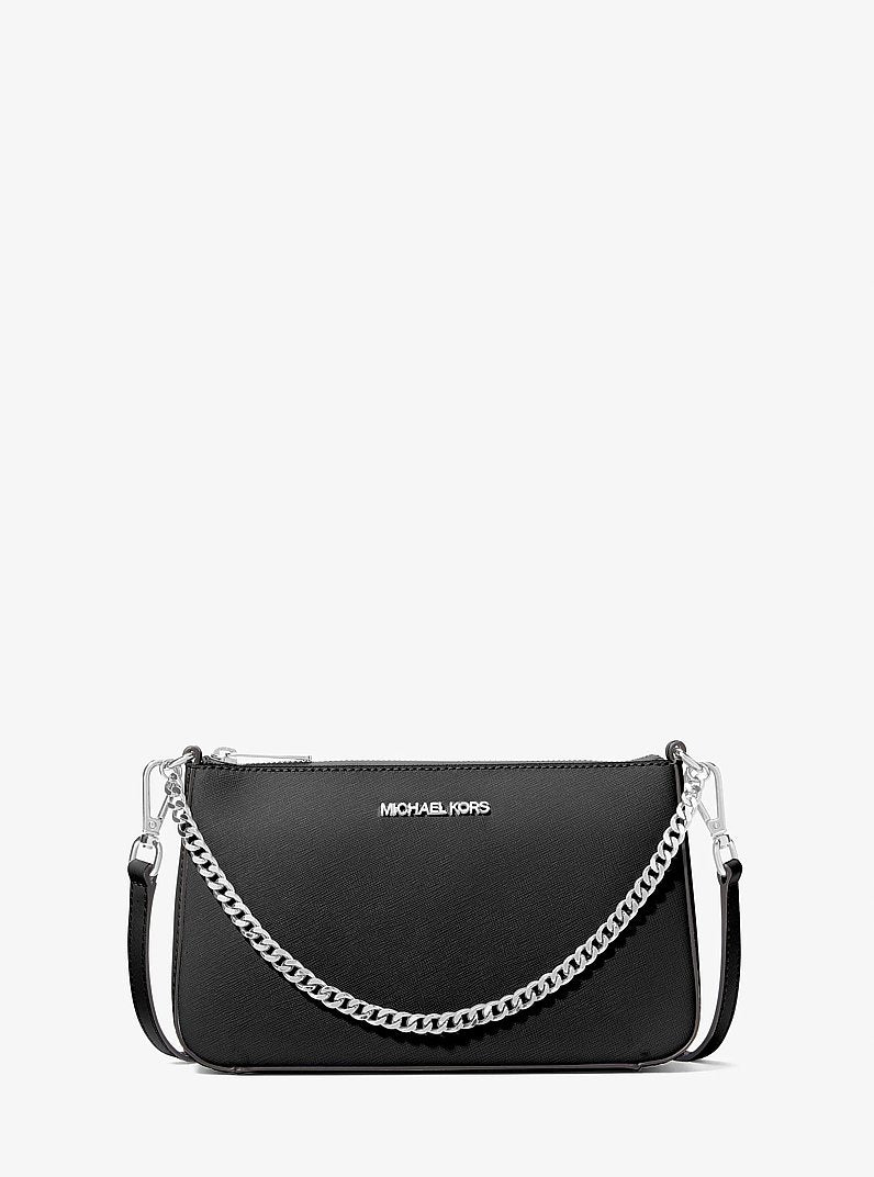 Michael Kors Jet Set Medium Saffiano Leather Crossbody Bag 'Black'