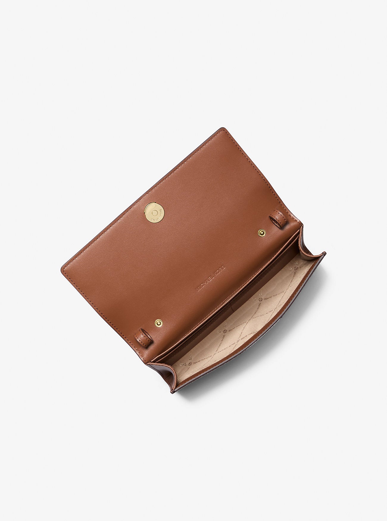 Carson Large Signature Logo Convertible Crossbody Bag BROWN