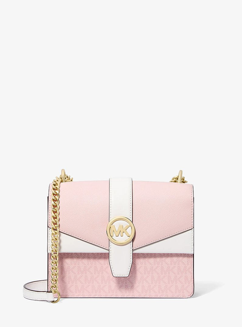 Michael Kors Greenwich Small Color-Block Signature Logo Crossbody Bag 'PWD BLSH MLT'
