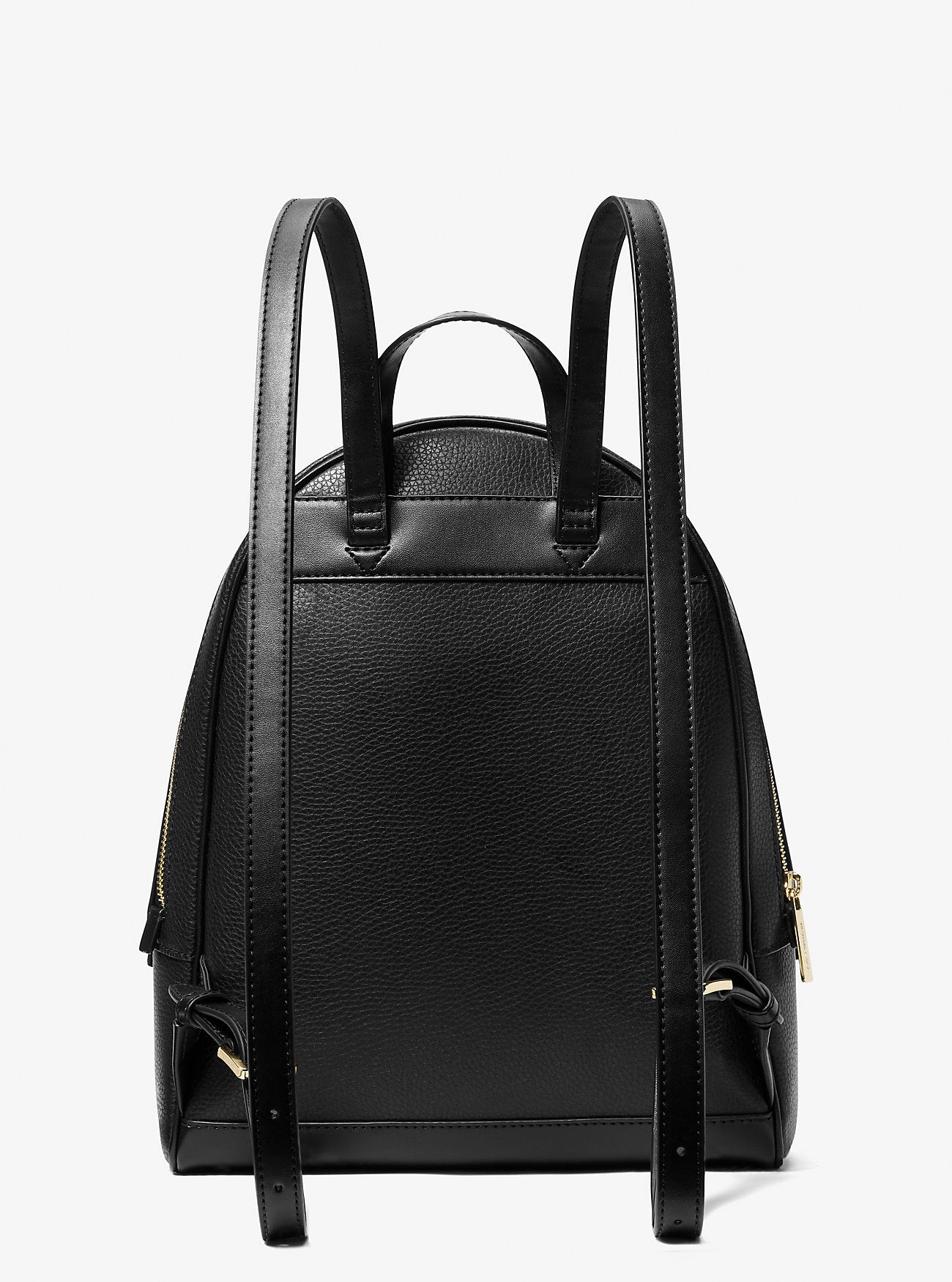 Rhea Medium Pebbled Leather Backpack BLACK
