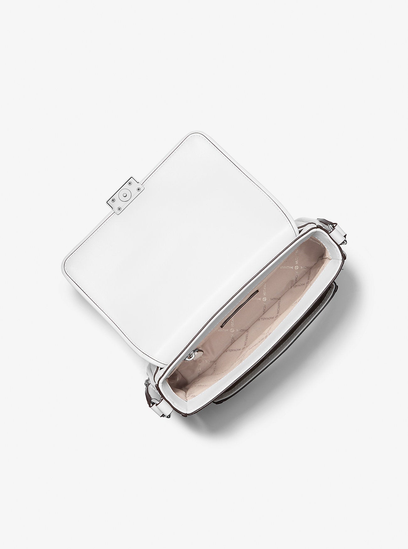 Bradshaw Medium Signature Logo Messenger Bag OPTIC WHITE