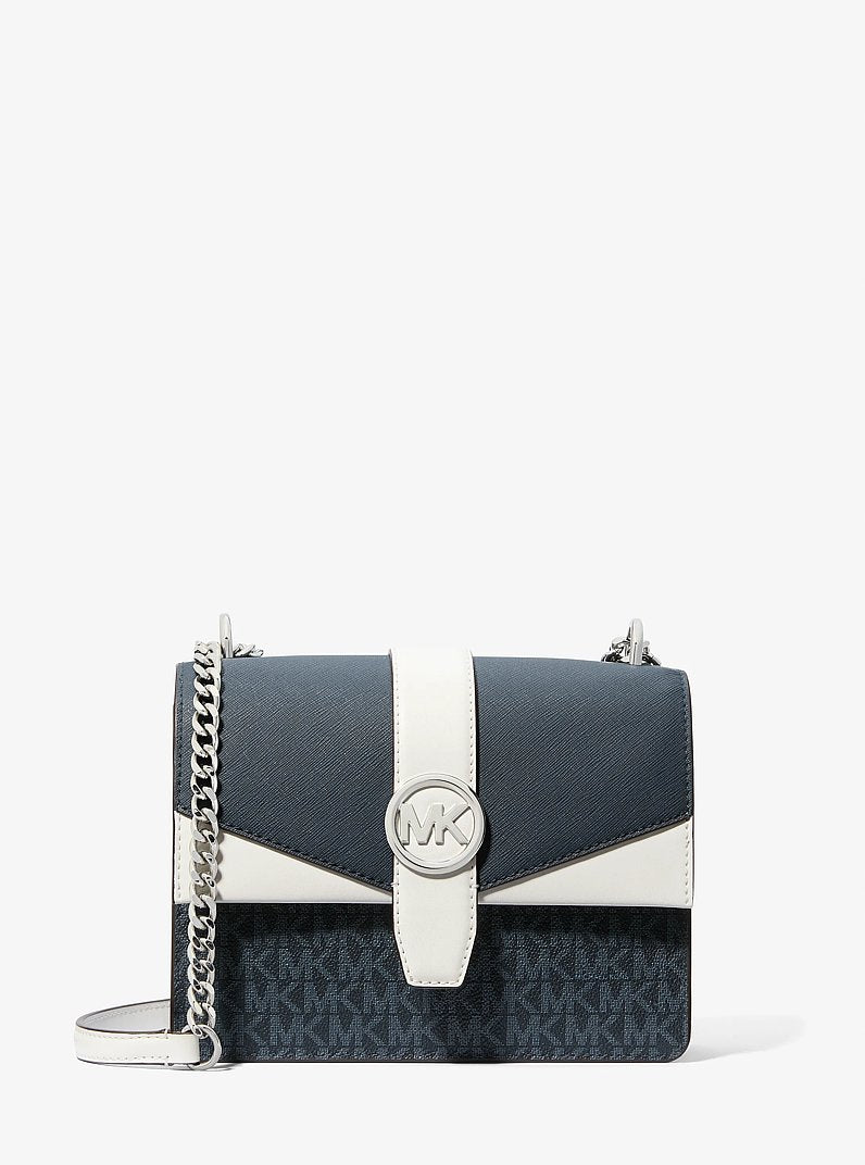 Michael Kors Greenwich Small Color-Block Signature Logo Crossbody Bag 'Admirl Multi'