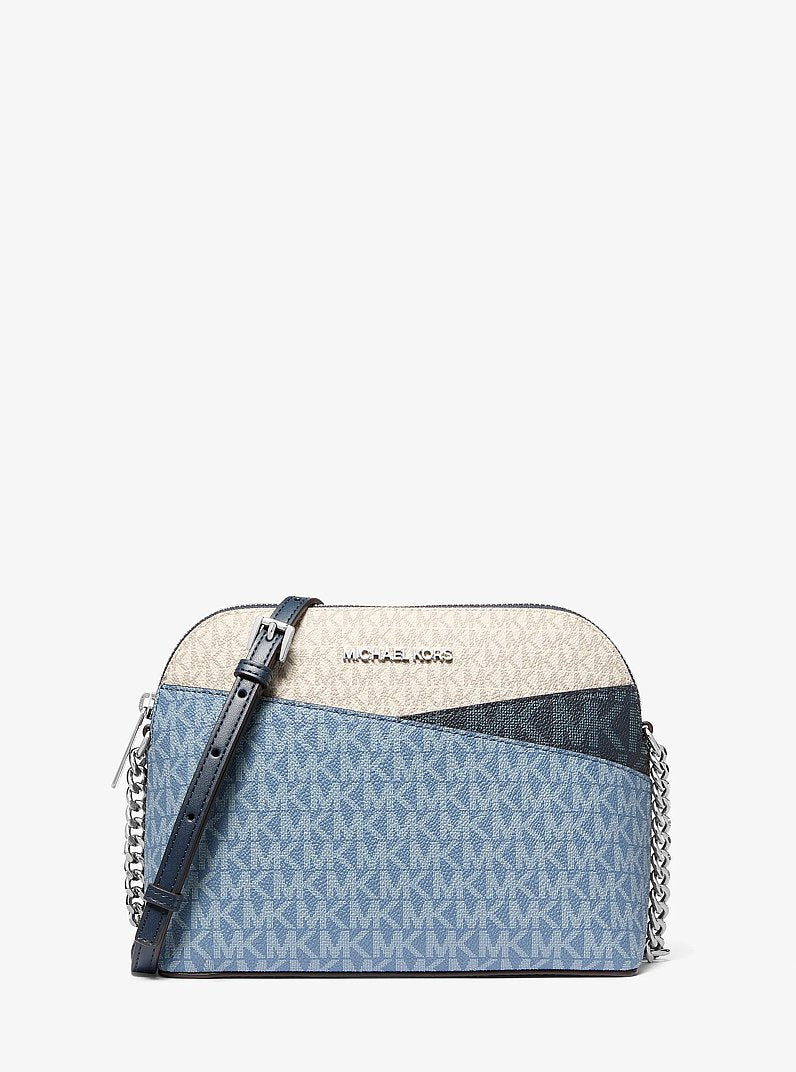 Michael Kors Jet Set Travel Color-Block Signature Logo Crossbody Bag 'Denim Multi'