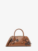 Michael Kors Petra Small Signature Logo Floral Embellished Crossbody Bag 'Luggage'