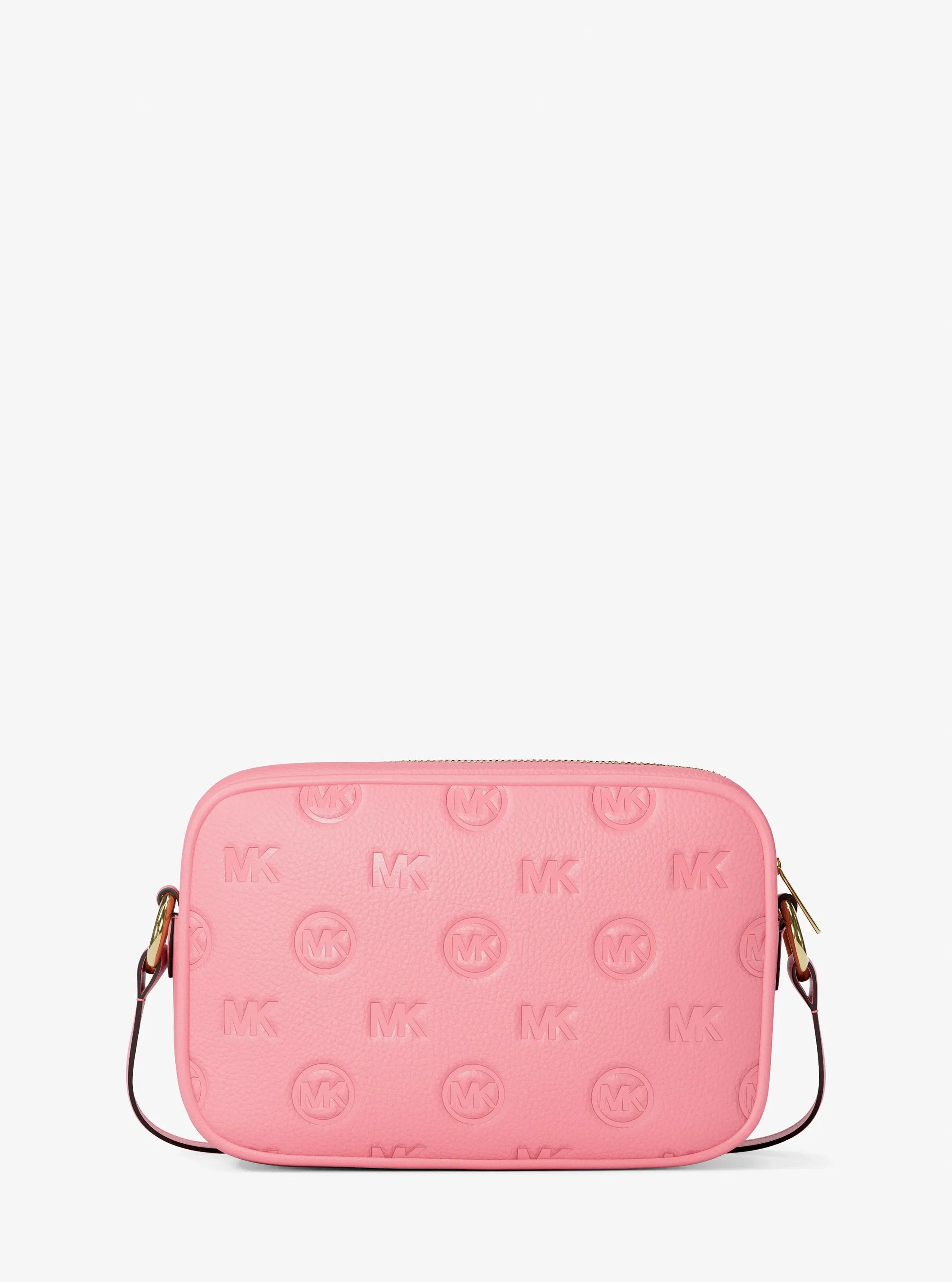 Michael Kors Jet Set Travel Large Logo Debossed Camera Crossbody Bag 'Carnation'