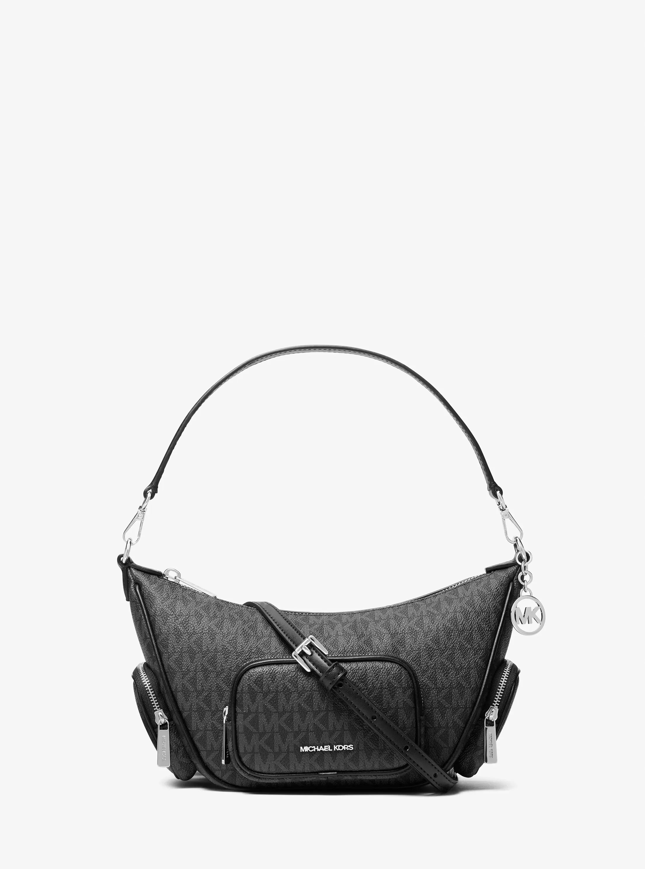 Michael Kors Merritt Small Signature Logo Convertible Crossbody Bag 'Black'