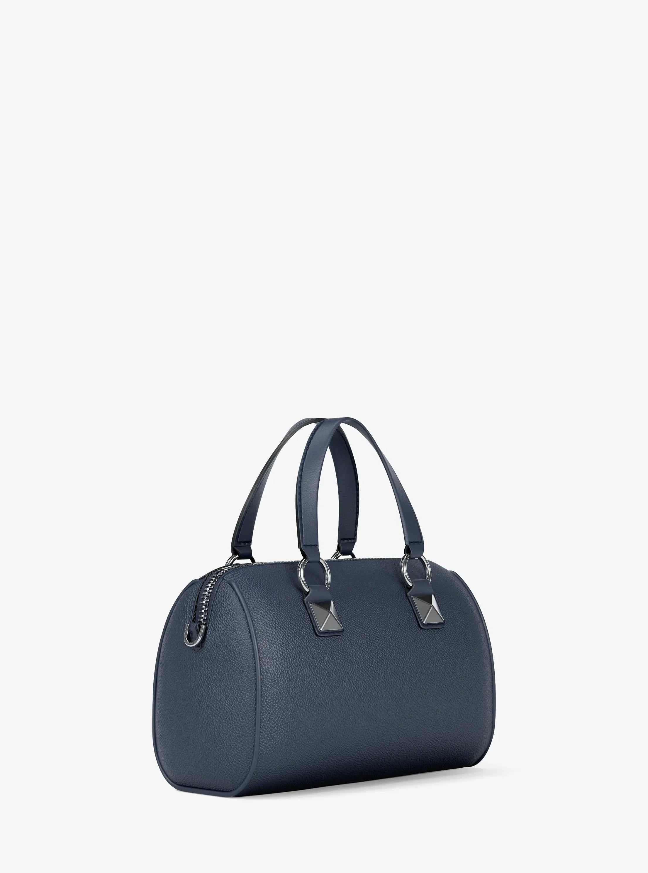 Michael Kors Grayson Small Pebbled Leather Duffel Crossbody Bag 'Navy'