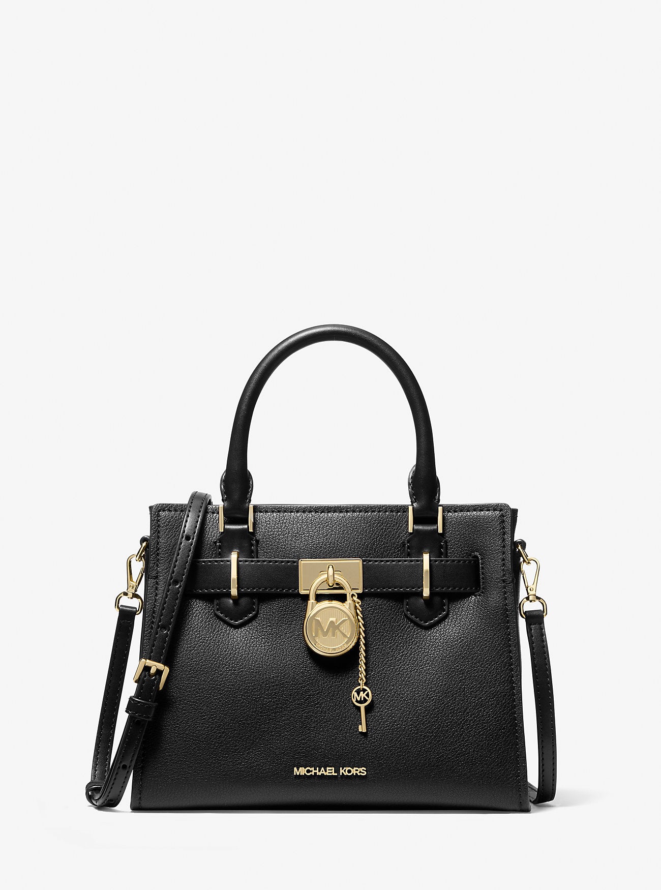 Hamilton Small Leather Satchel BLACK