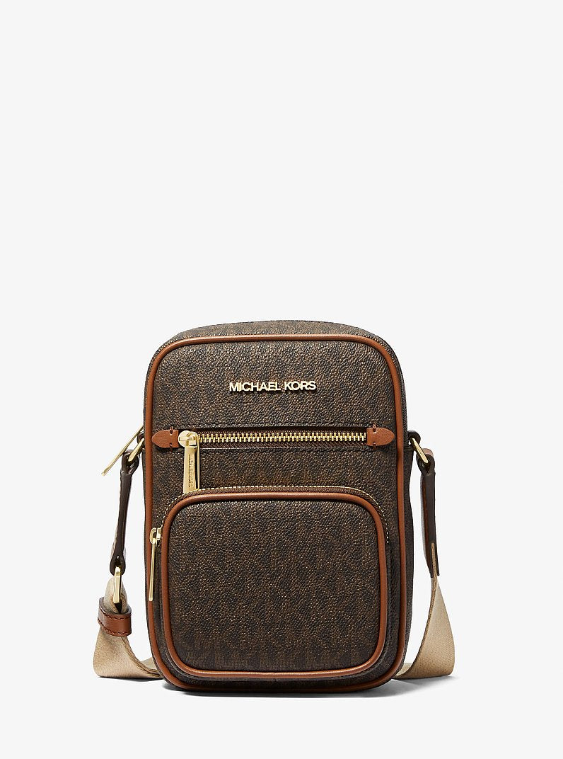 Michael Kors Jet Set Medium Signature Logo Crossbody Bag 'Brown'